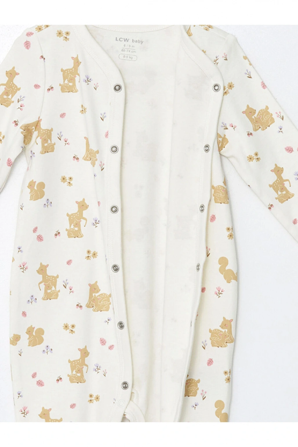 LCW baby Ekru Baskılı Kız Bebek Hastane Çıkış Seti