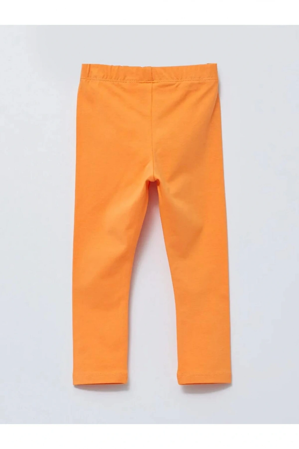 LCW baby Ekru Bisiklet Yaka Kısa Kollu Baskılı Pamuklu Kız Bebek Tişört ve Tayt 2li Takım