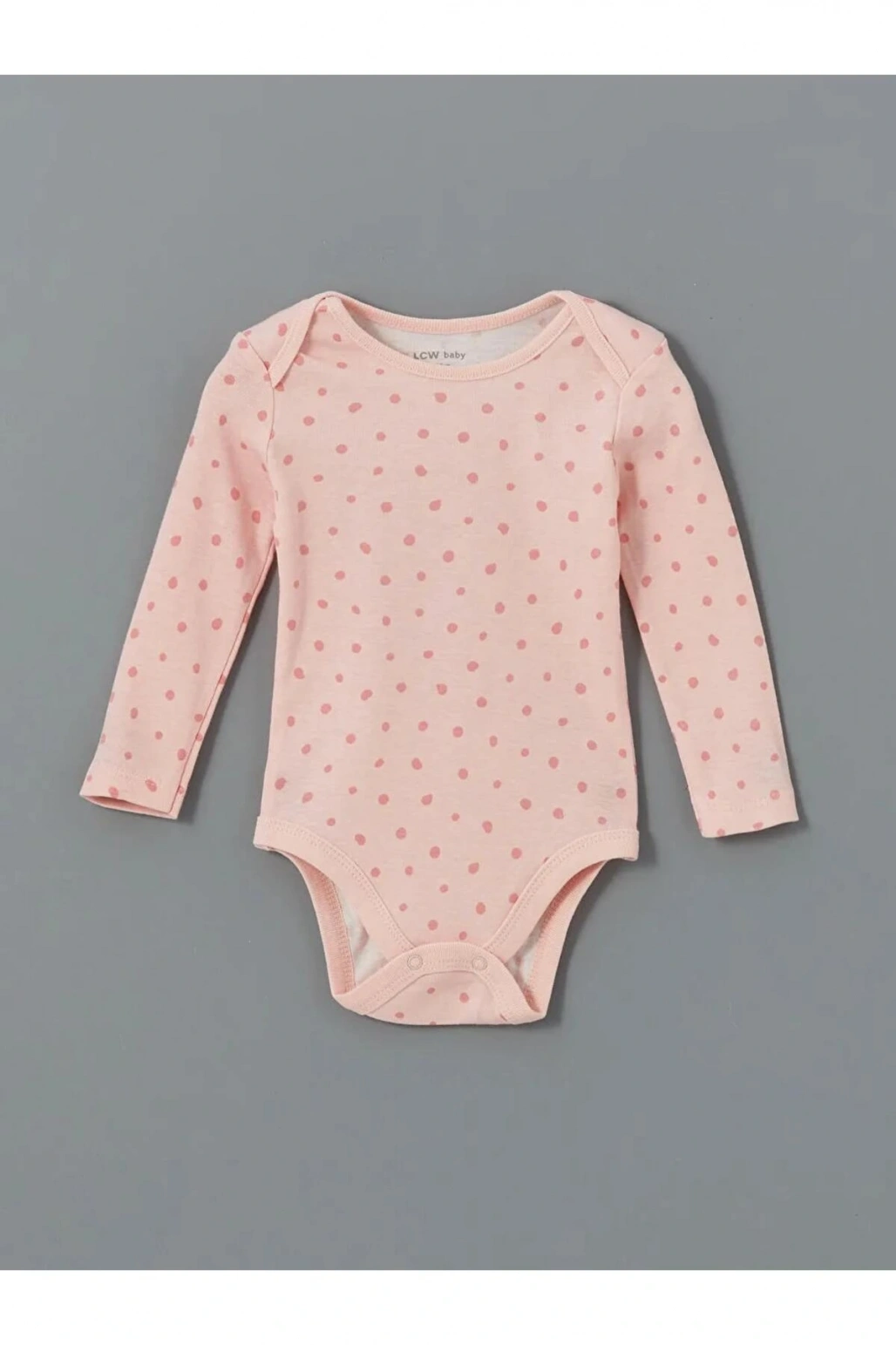 LCW baby Ekru Bisiklet Yaka Kız Bebek Çıtçıtlı Body 3lü