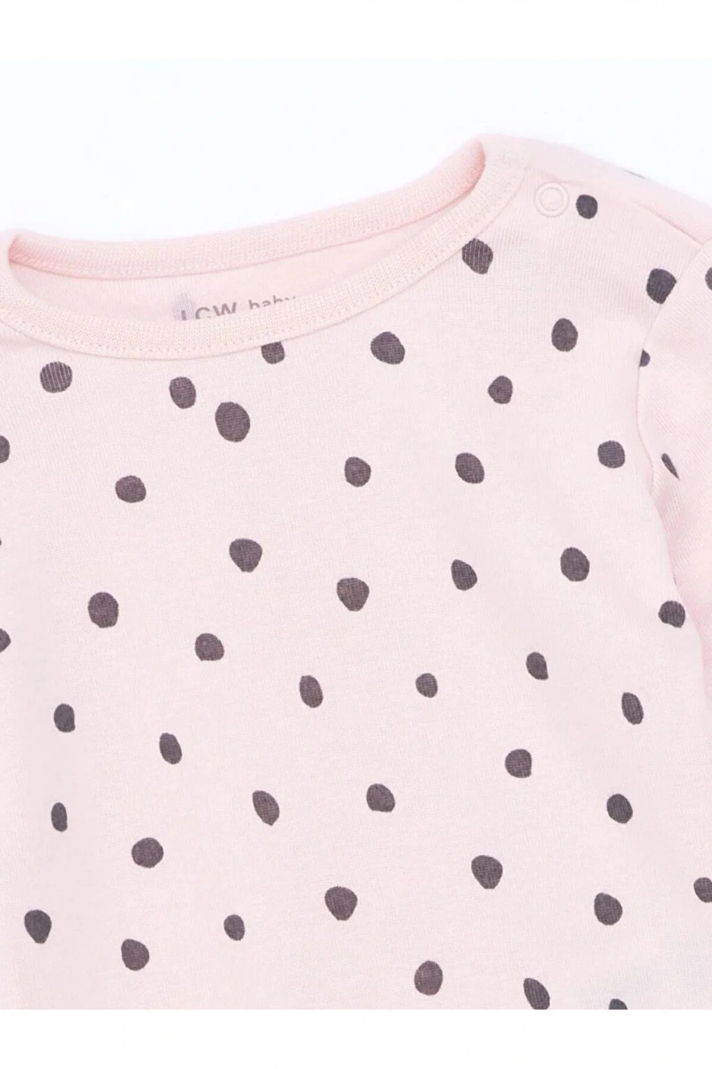 LCW baby Ekru Bisiklet Yaka Kız Bebek Çıtçıtlı Body 3lü