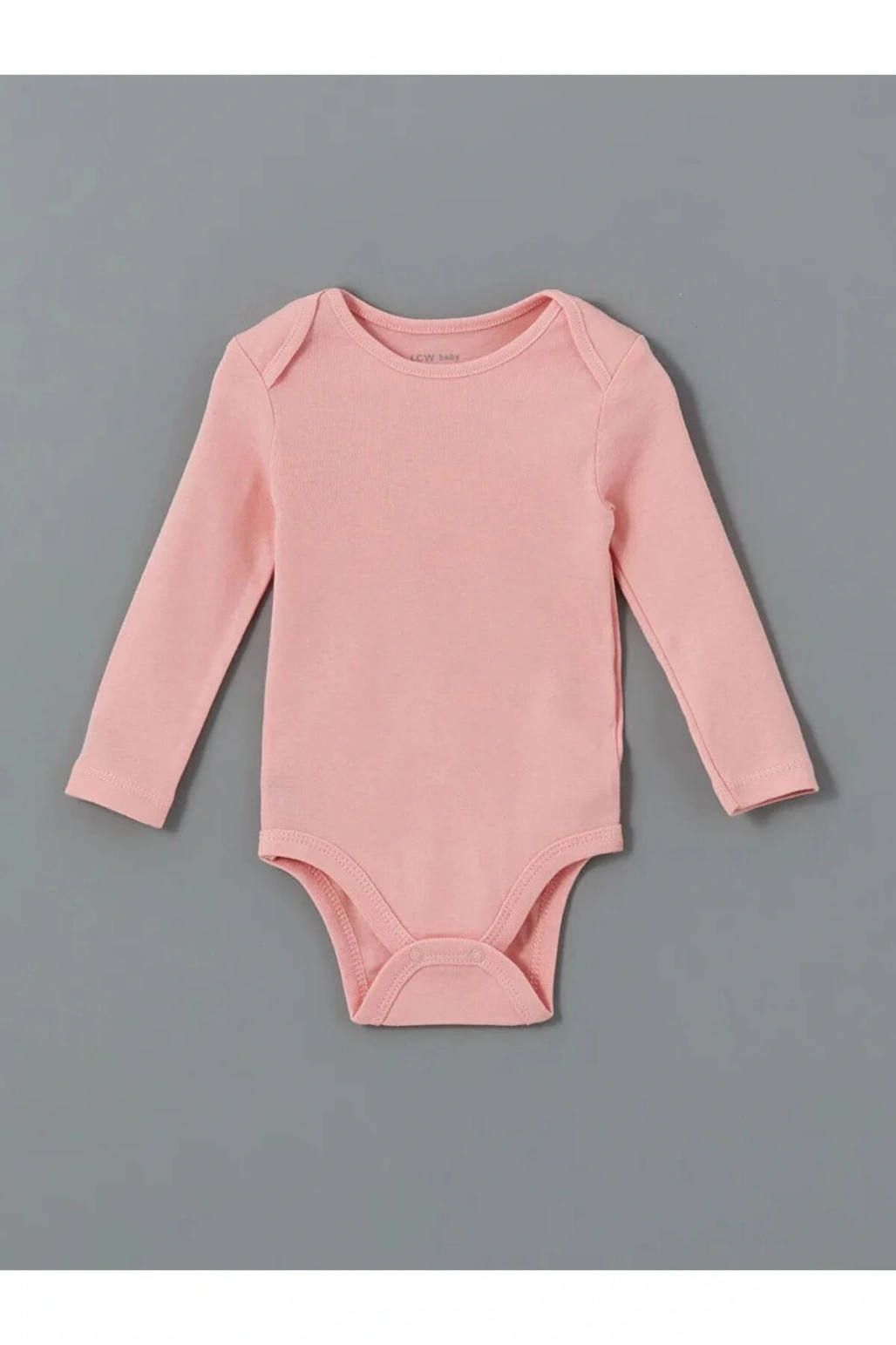 LCW baby Ekru Bisiklet Yaka Kız Bebek Çıtçıtlı Body 3lü