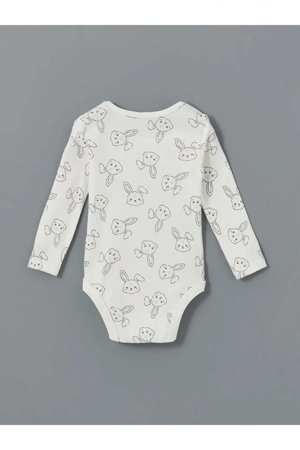 LCW baby Ekru Bisiklet Yaka Kız Bebek Çıtçıtlı Body 3lü