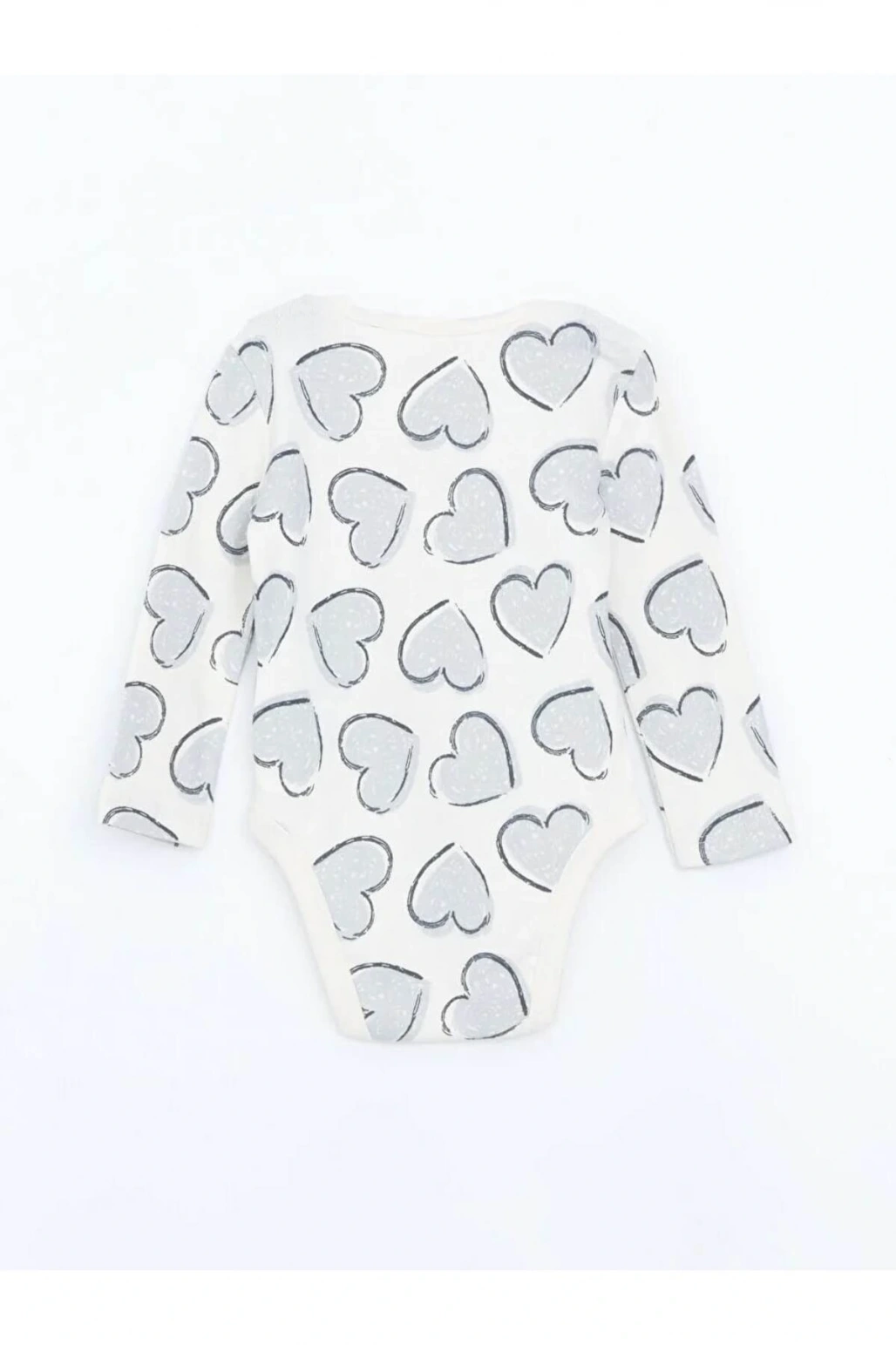 LCW baby Ekru Bisiklet Yaka Kız Bebek Çıtçıtlı Body 3lü