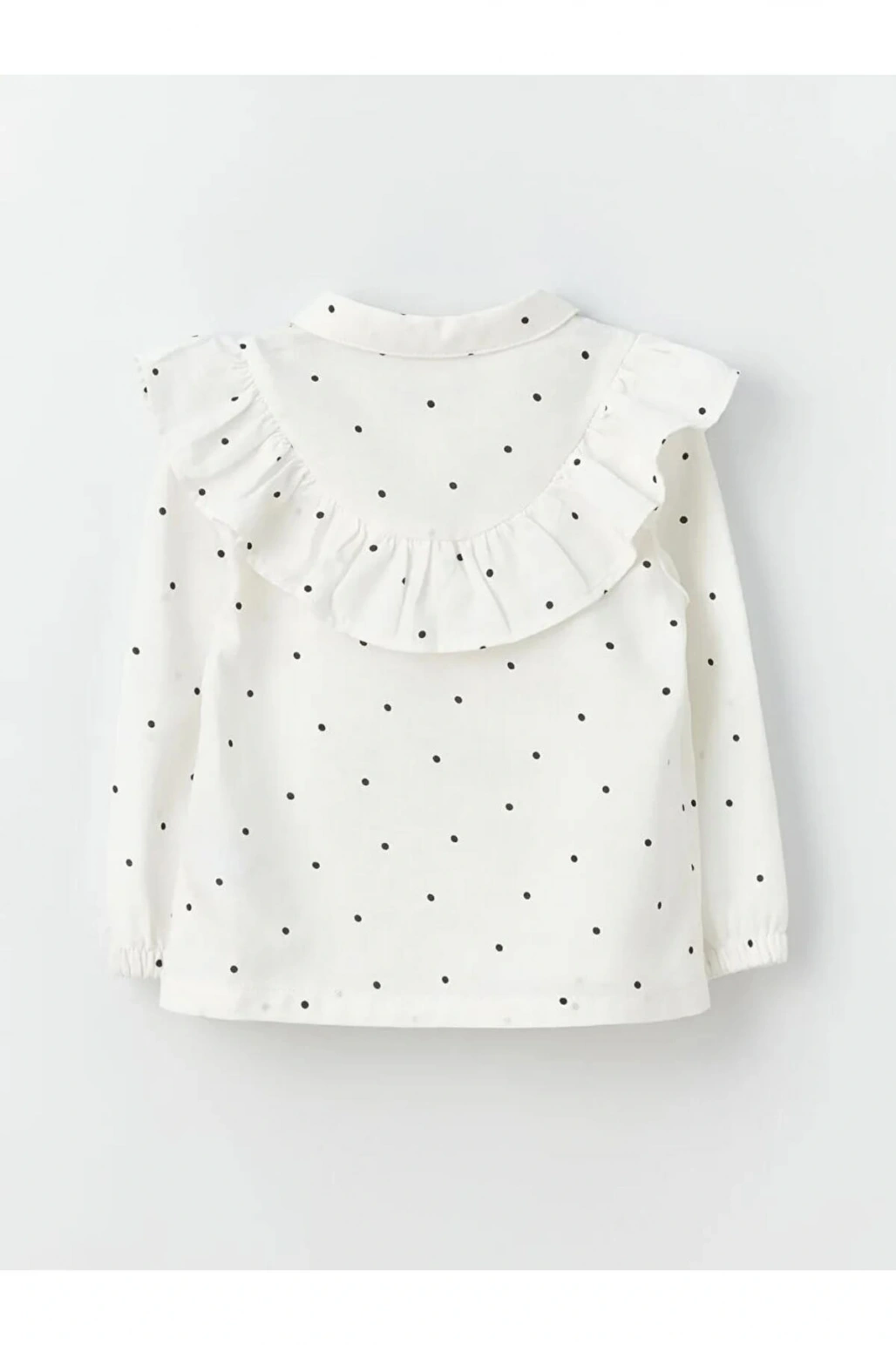 LCW baby Ekru Gömlek Yaka Kız Bebek Gömlek