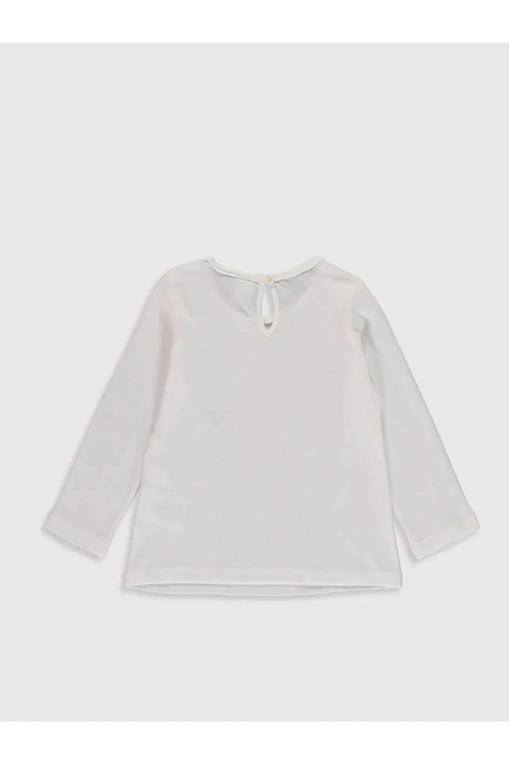 LCW baby Ekru Kız Bebek Baskılı Tişört