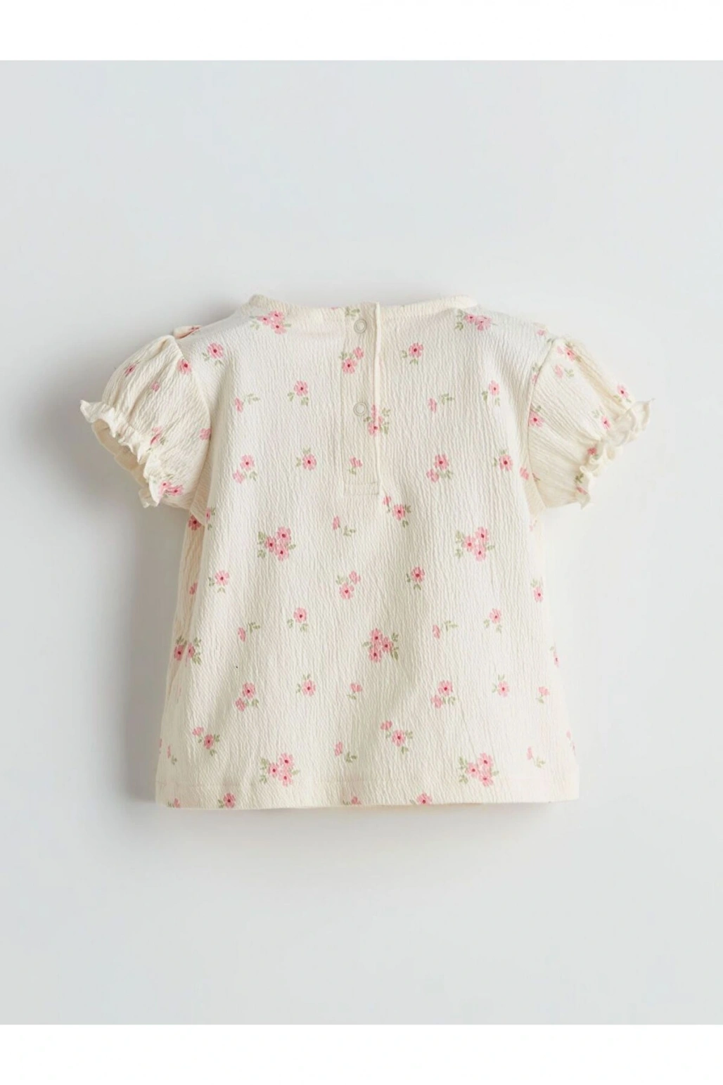 LCW baby Fırfırlı Çiçekli Kız Bebek Bluz ve Pantolon 2li