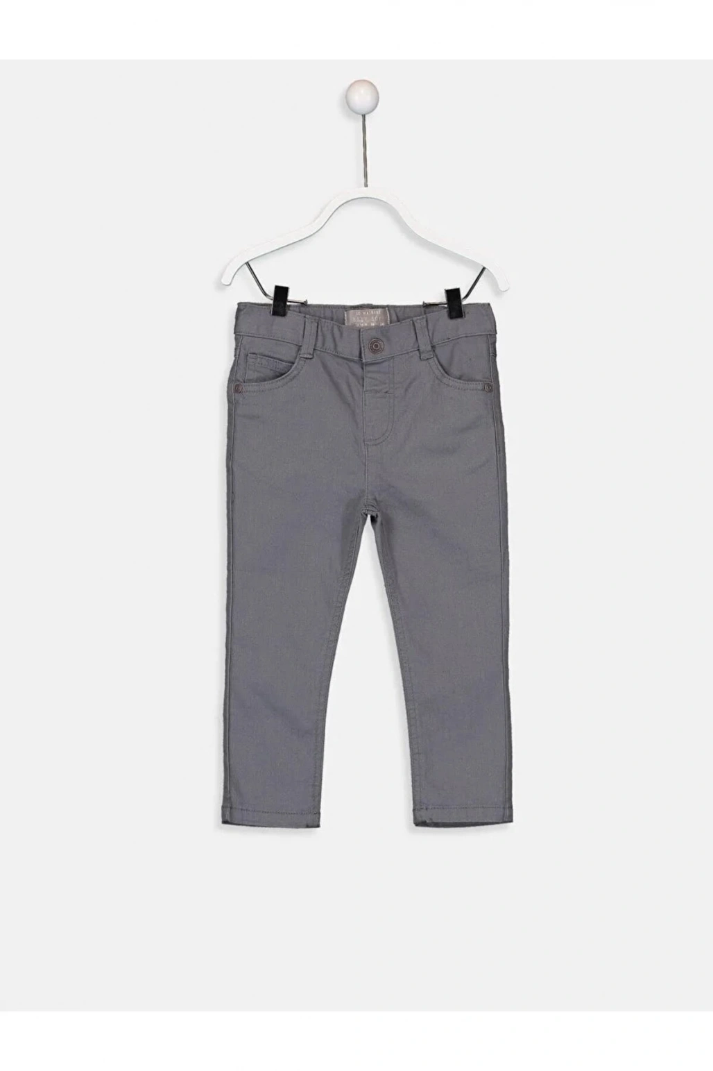 LCW baby Gri Basic Gabardin Erkek Bebek Pantolon