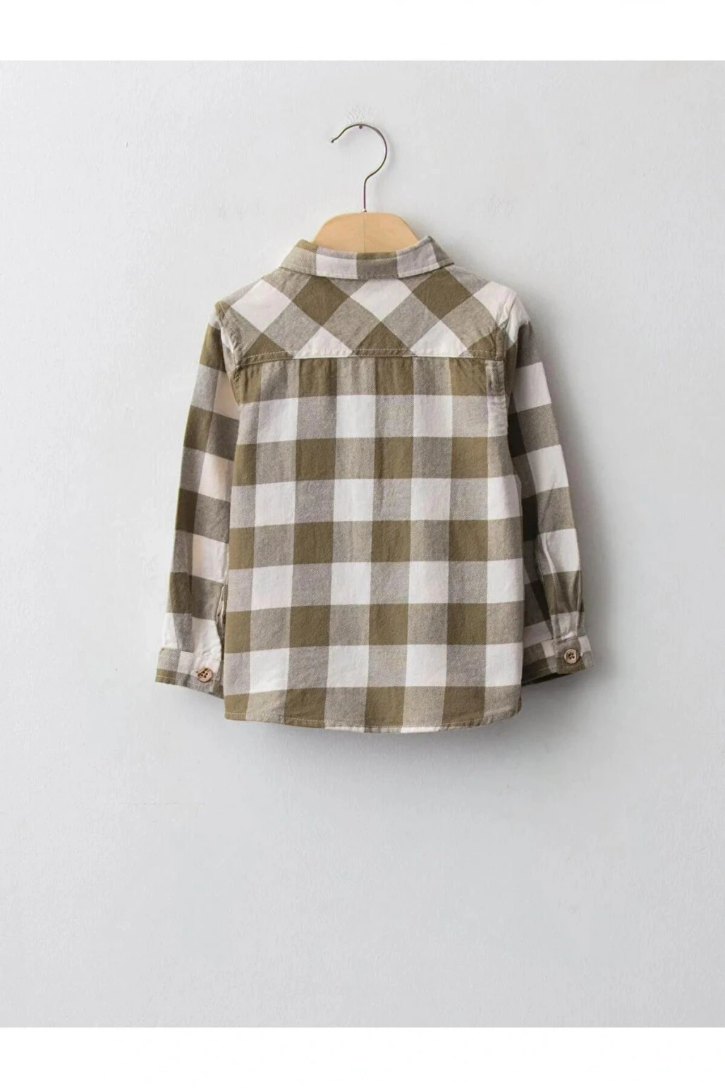 LCW baby Haki Uzun Kollu Ekose Baskılı Erkek Bebek Oduncu Gömlek