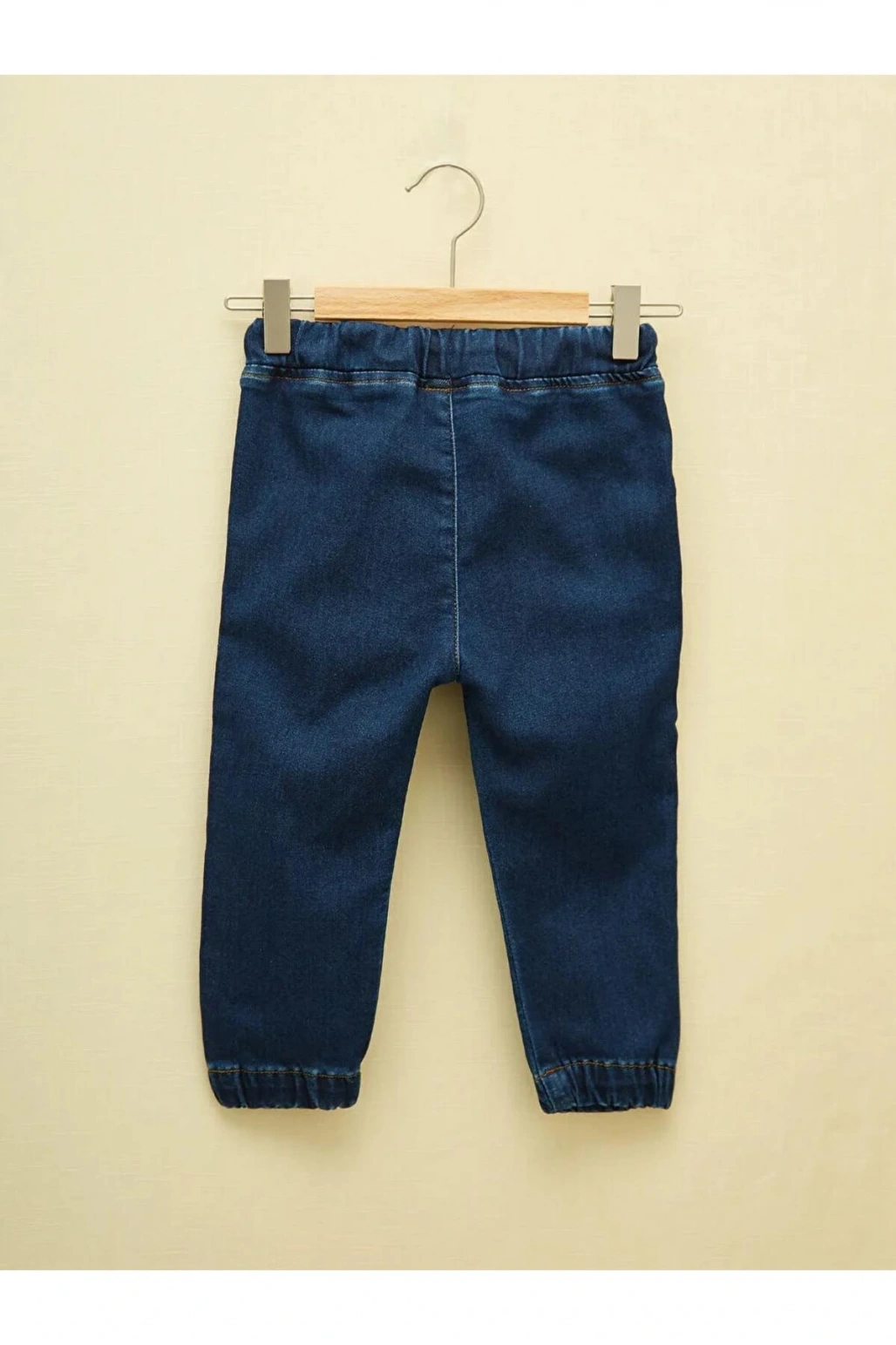 LCW baby İndigo Beli Lastikli Basic Erkek Bebek Jogger Jean Pantolon