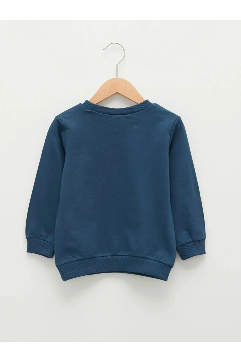 LCW baby İndigo Bisiklet Yaka Uzun Kollu Baskılı Erkek Bebek Sweatshirt