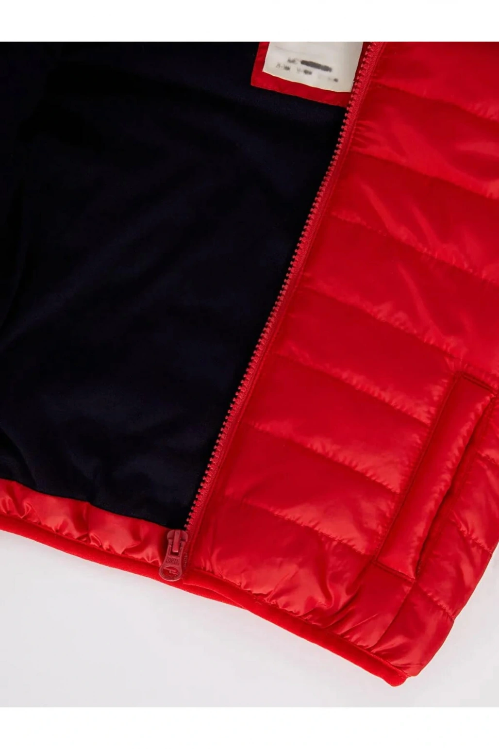 LCW baby Kırmızı Kapüşonlu Uzun Kollu Basic Erkek Bebek Mont