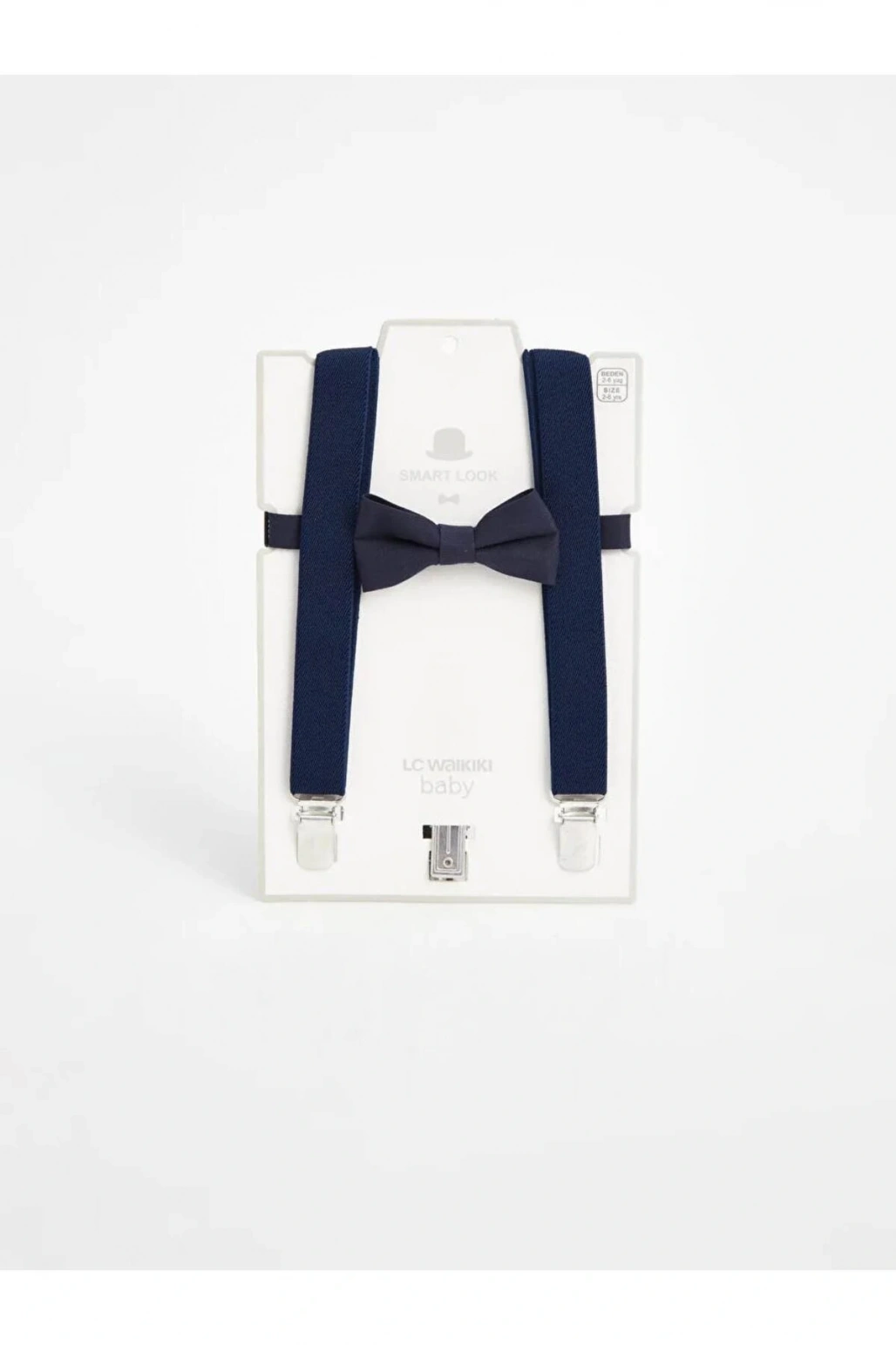 LCW baby Lacivert Erkek Bebek Pantolon Askısı ve Papyon 2li Takım