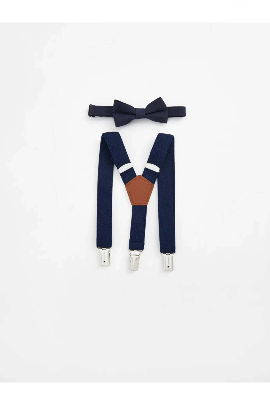 LCW baby Lacivert Erkek Bebek Pantolon Askısı ve Papyon 2li Takım