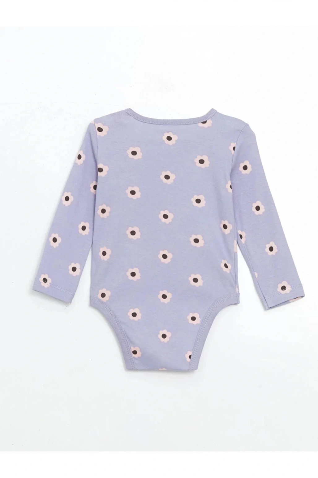 LCW baby Lila Bisiklet Yaka Kız Bebek Çıtçıtlı Body 3lü