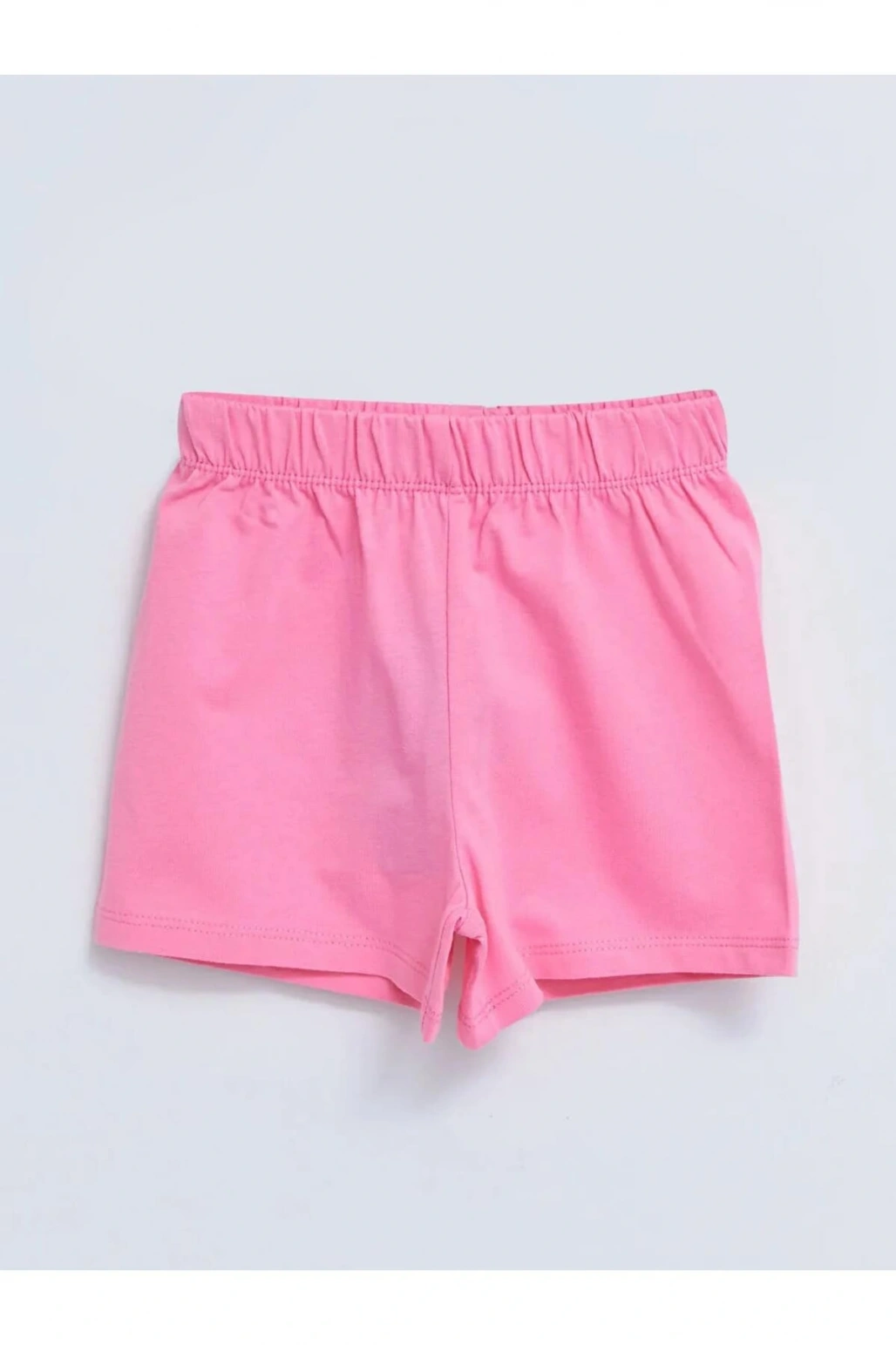 LCW baby Pembe Beli Lastikli Basic Kız Bebek Şort