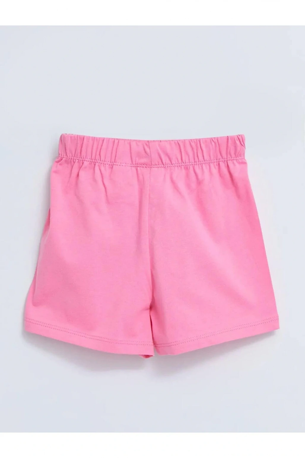 LCW baby Pembe Beli Lastikli Basic Kız Bebek Şort