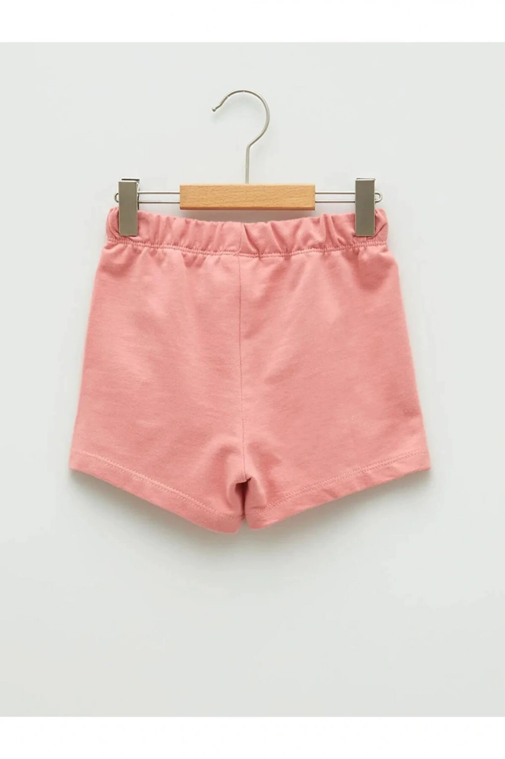LCW baby Pembe Beli Lastikli Basic Pamuklu Kız Bebek Şort