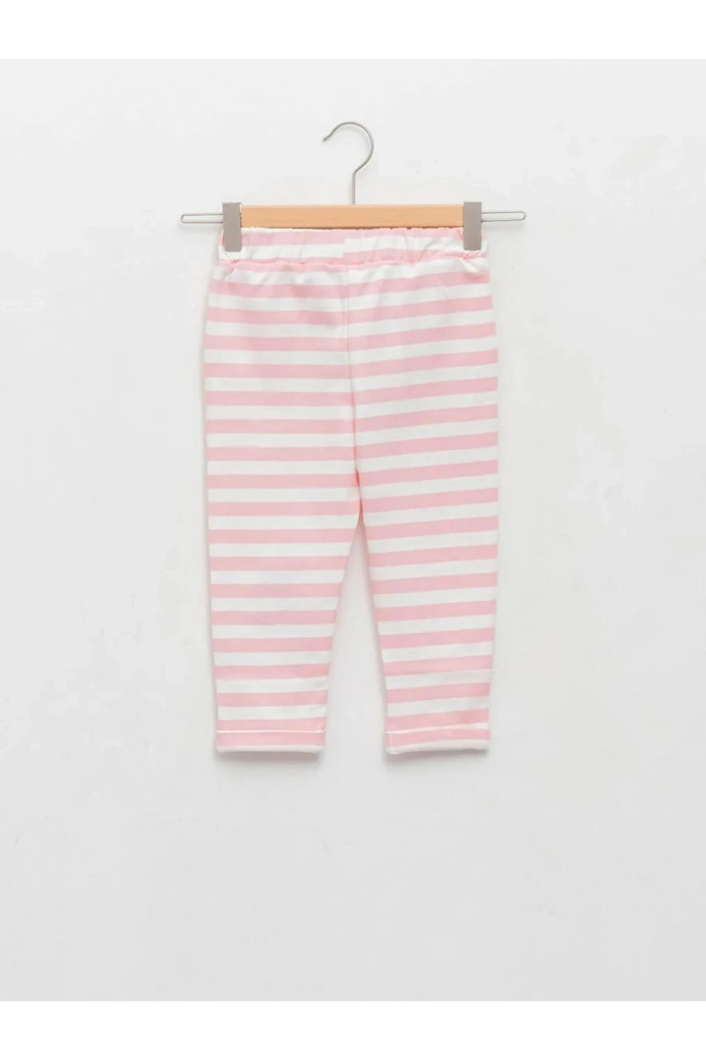 LCW baby Pembe Beli Lastikli Nostaljik Maymun Baskılı Pamuklu Bebek Eşofman Alt