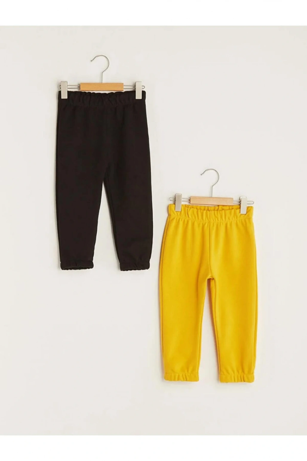 LCW baby Siyah Beli Lastikli Basic Erkek Bebek Jogger Eşofman Alt 2li