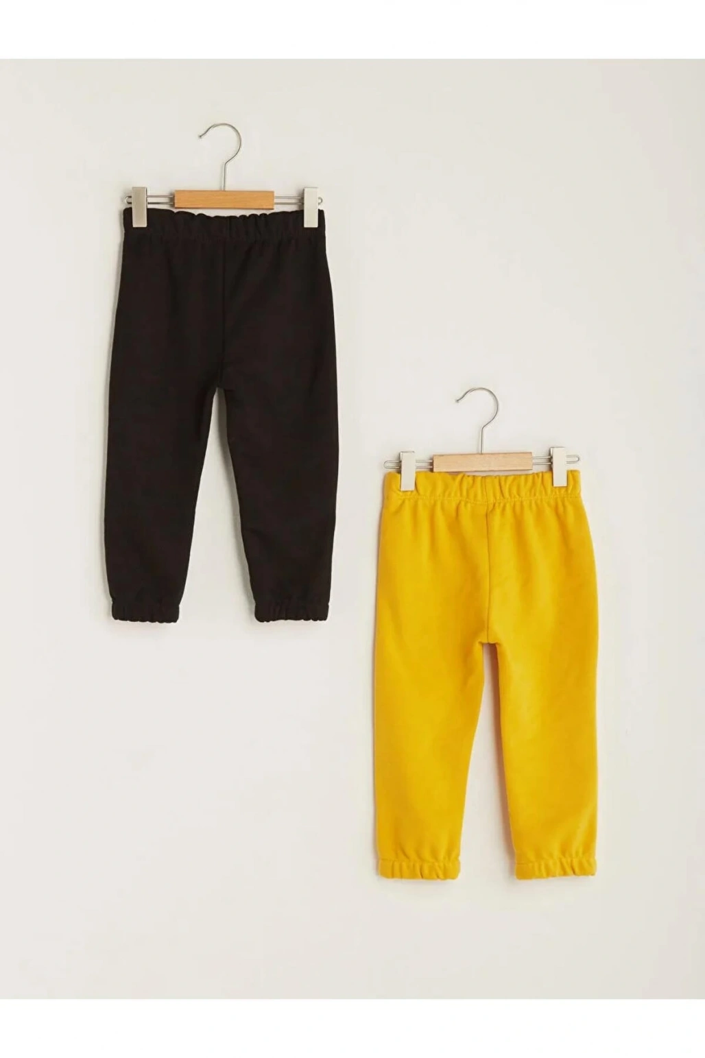 LCW baby Siyah Beli Lastikli Basic Erkek Bebek Jogger Eşofman Alt 2li