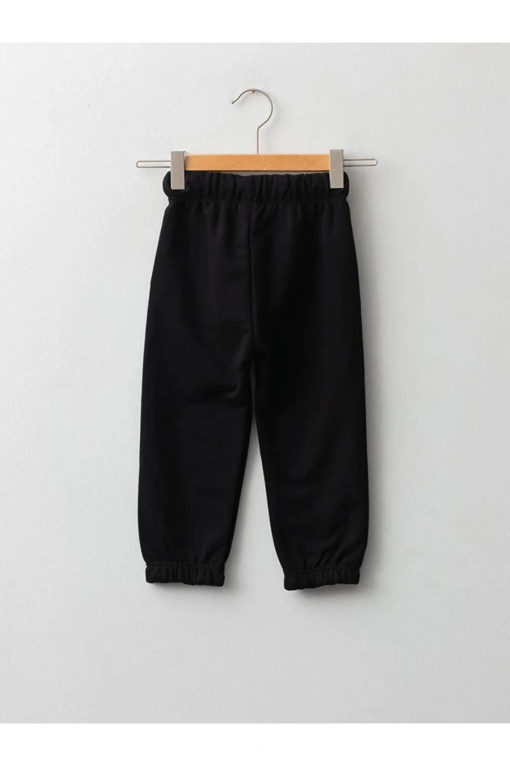 LCW baby Siyah Beli Lastikli Baskılı Erkek Bebek Jogger Eşofman Alt