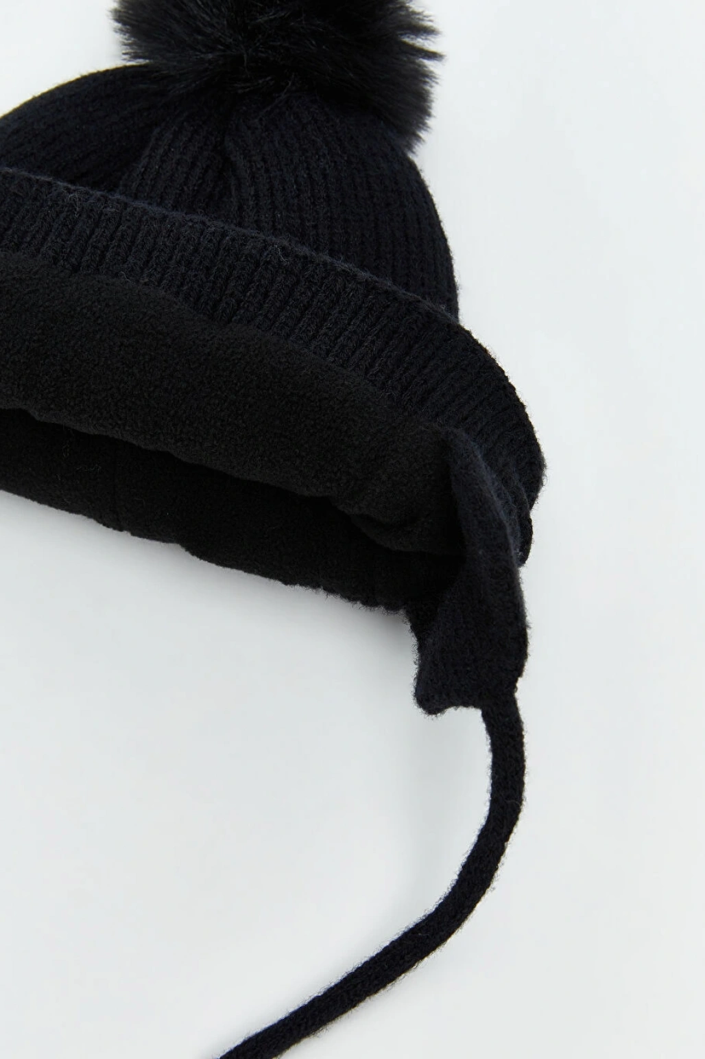 LCW baby Siyah Fiyonk Nakışlı Kız Bebek Bere