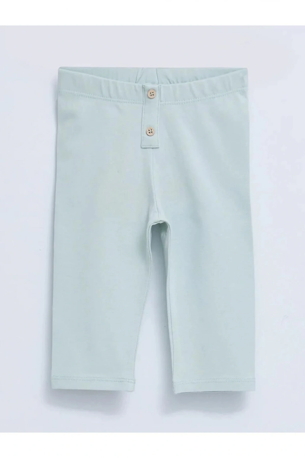 LCW baby Turkuaz Beli Lastikli Basic Pamuklu Kız Bebek Tayt