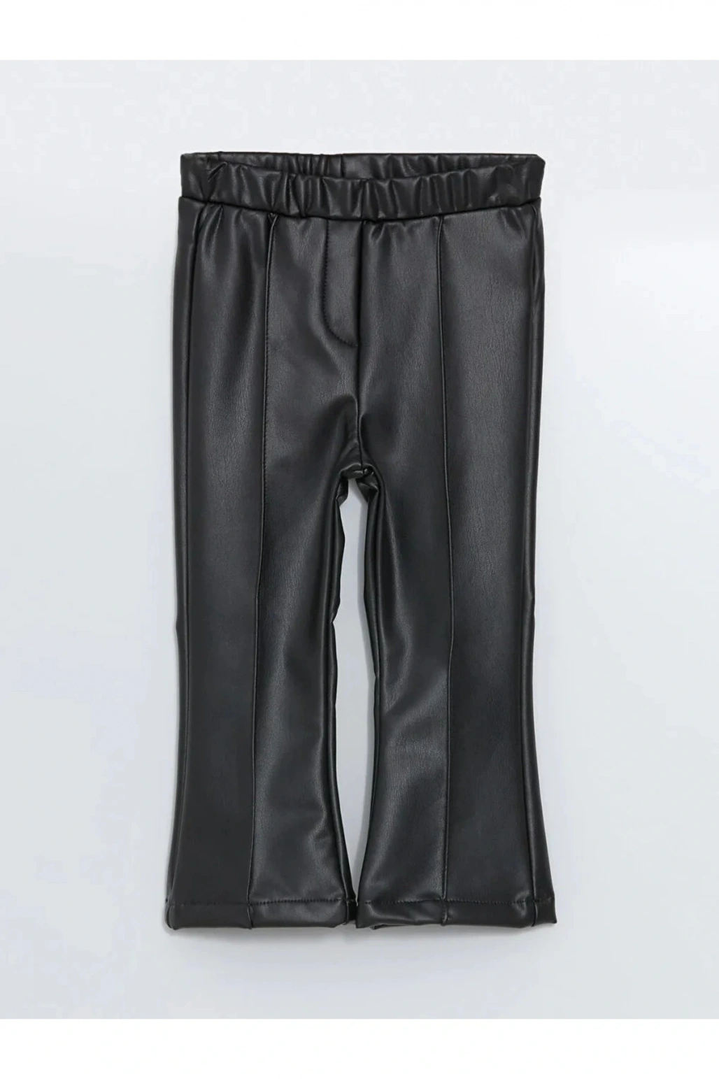 LCW baby Yeni Siyah Kız Bebek Suni Deri Pantolon