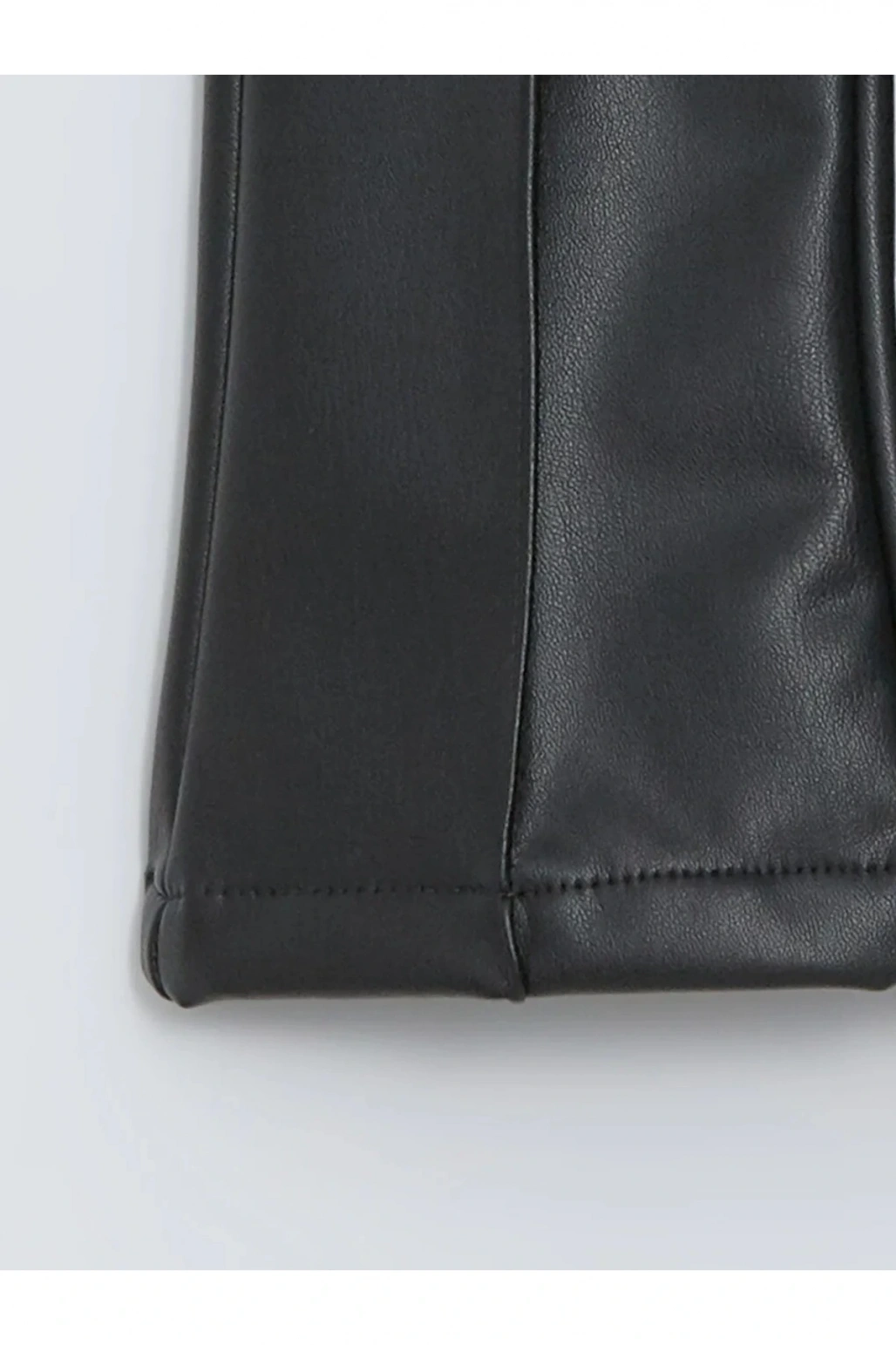 LCW baby Yeni Siyah Kız Bebek Suni Deri Pantolon