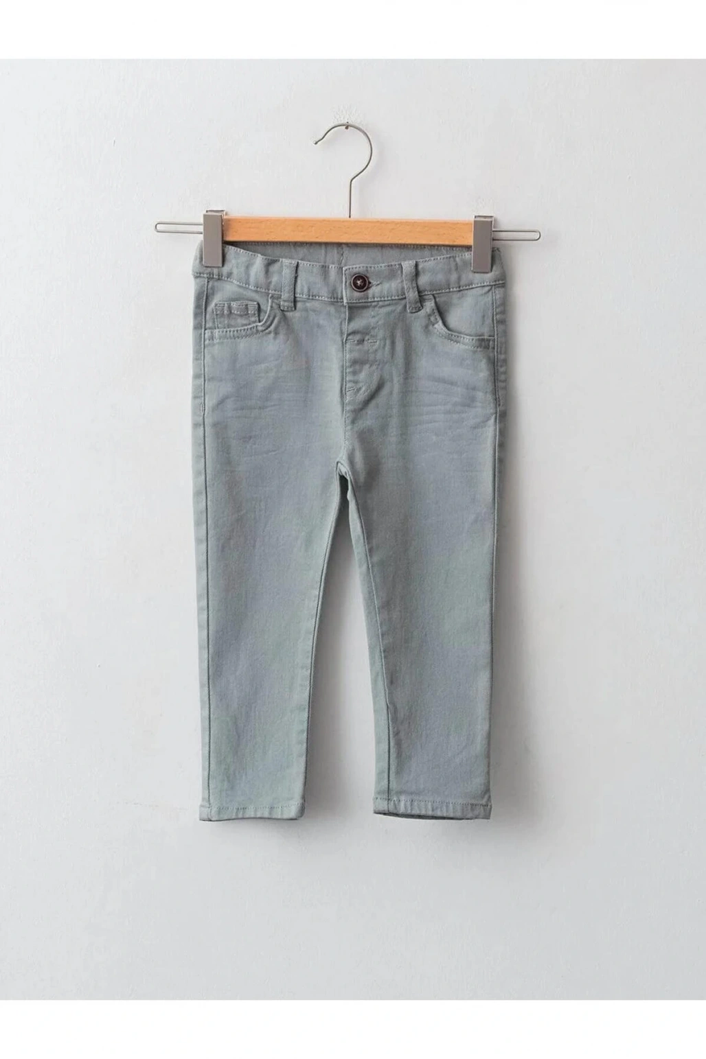 LCW baby Yeşil Skinny Fit Basic Erkek Bebek Pantolon