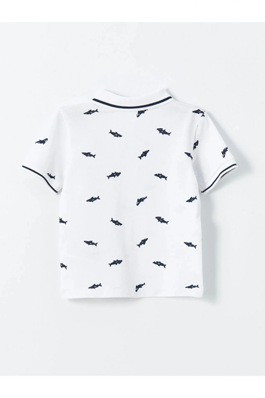 LCW baby Polo Yaka Baskılı Erkek Bebek Tişört ve Şort 2li Takım