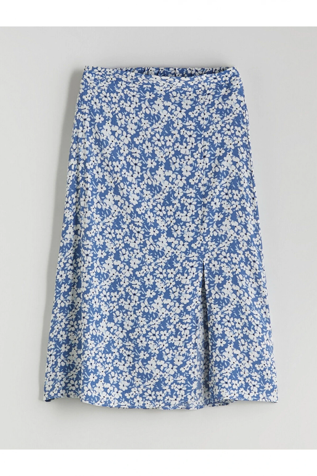 LCW Beli Lastikli Çiçekli Yırtmaçlı Etek