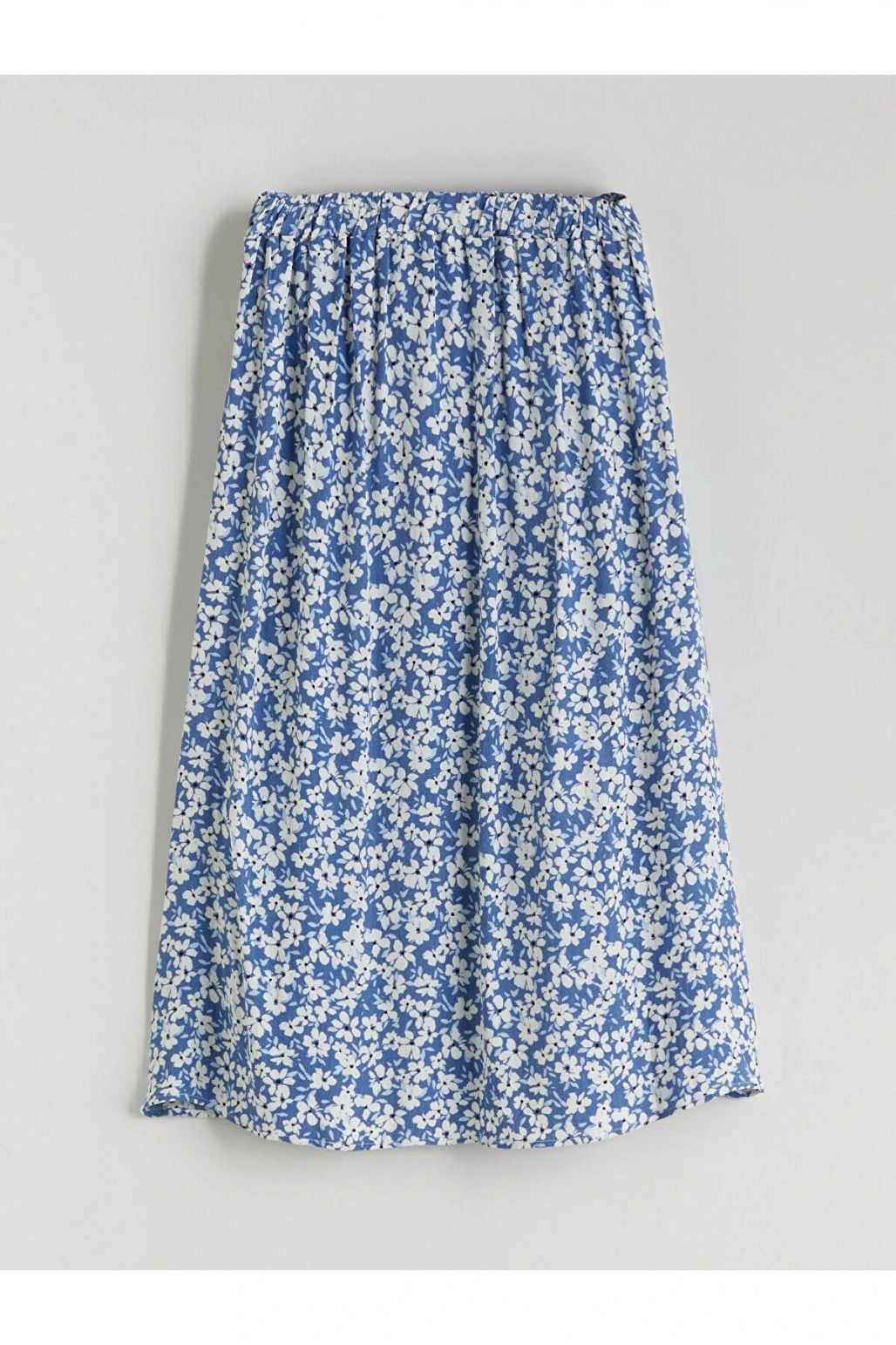 LCW Beli Lastikli Çiçekli Yırtmaçlı Etek