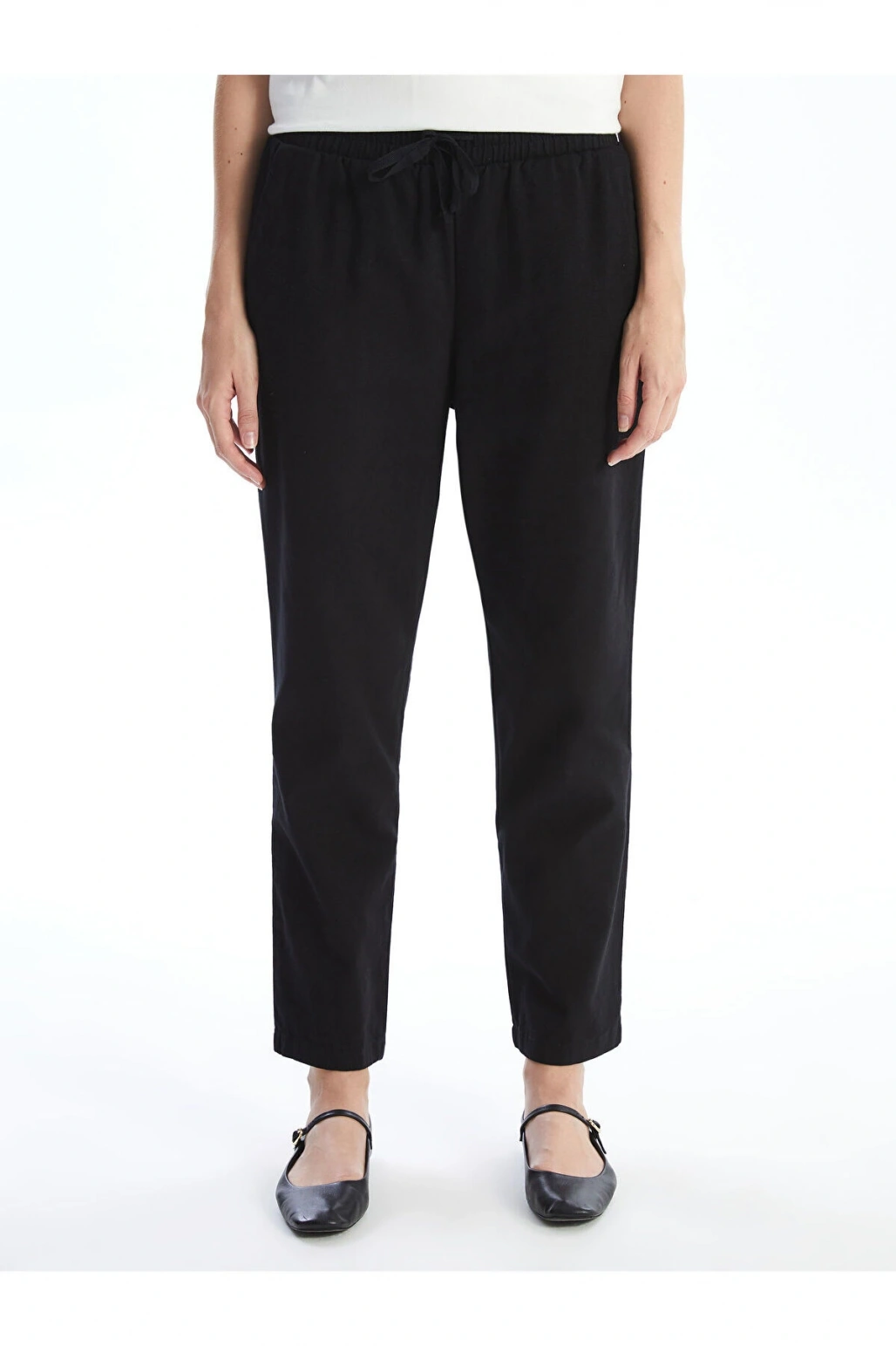 Lcw Beli Lastikli Düz Gabardin Kadın Pantolon