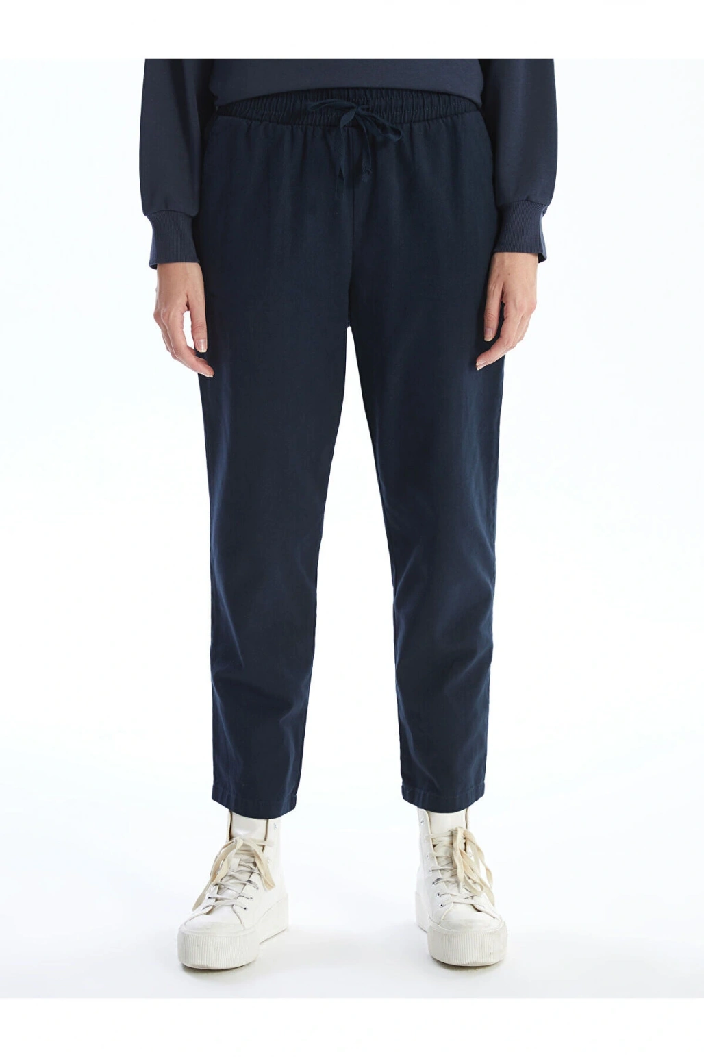 Lcw Beli Lastikli Düz Gabardin Kadın Pantolon