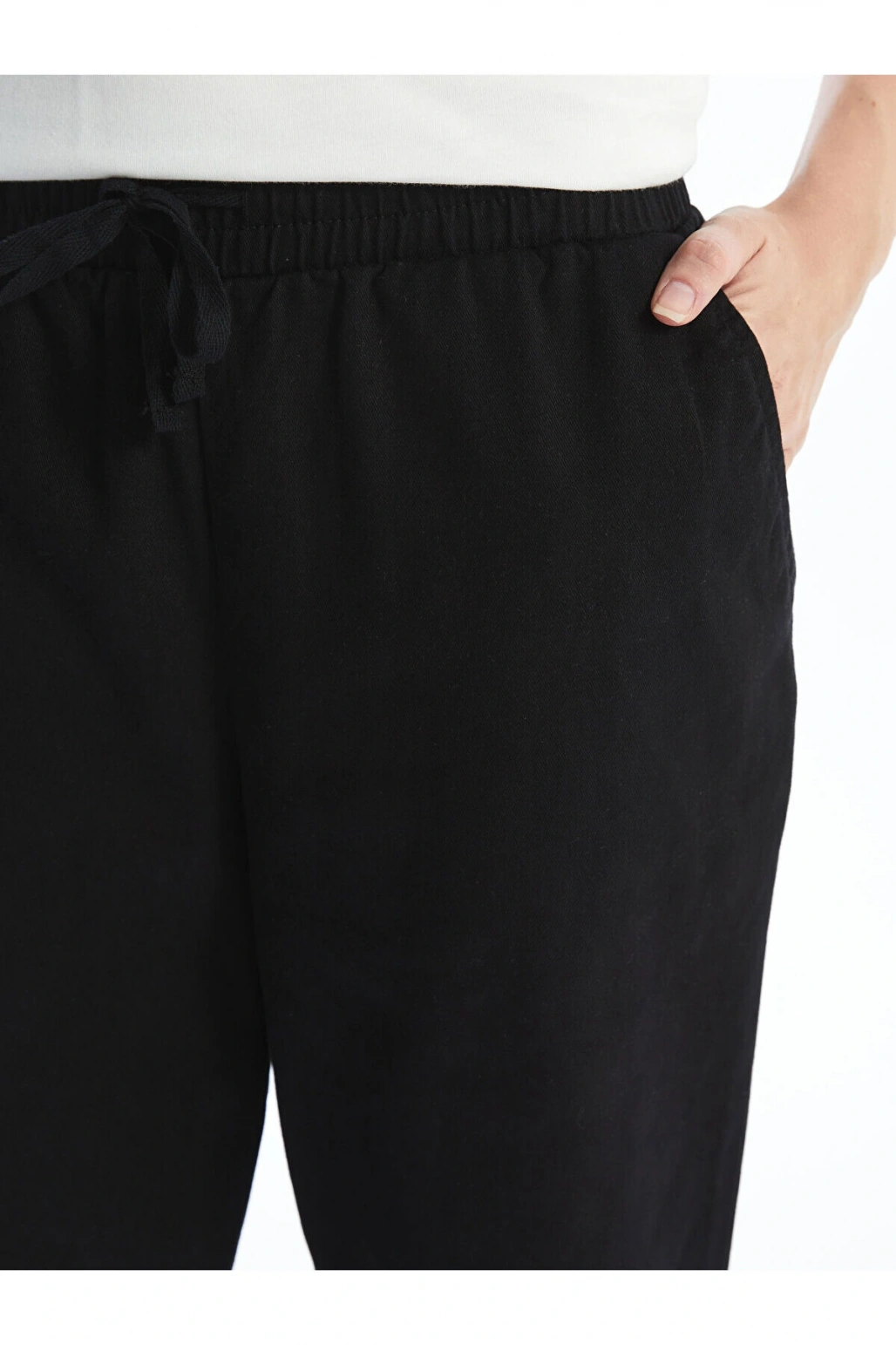 Lcw Beli Lastikli Düz Gabardin Kadın Pantolon