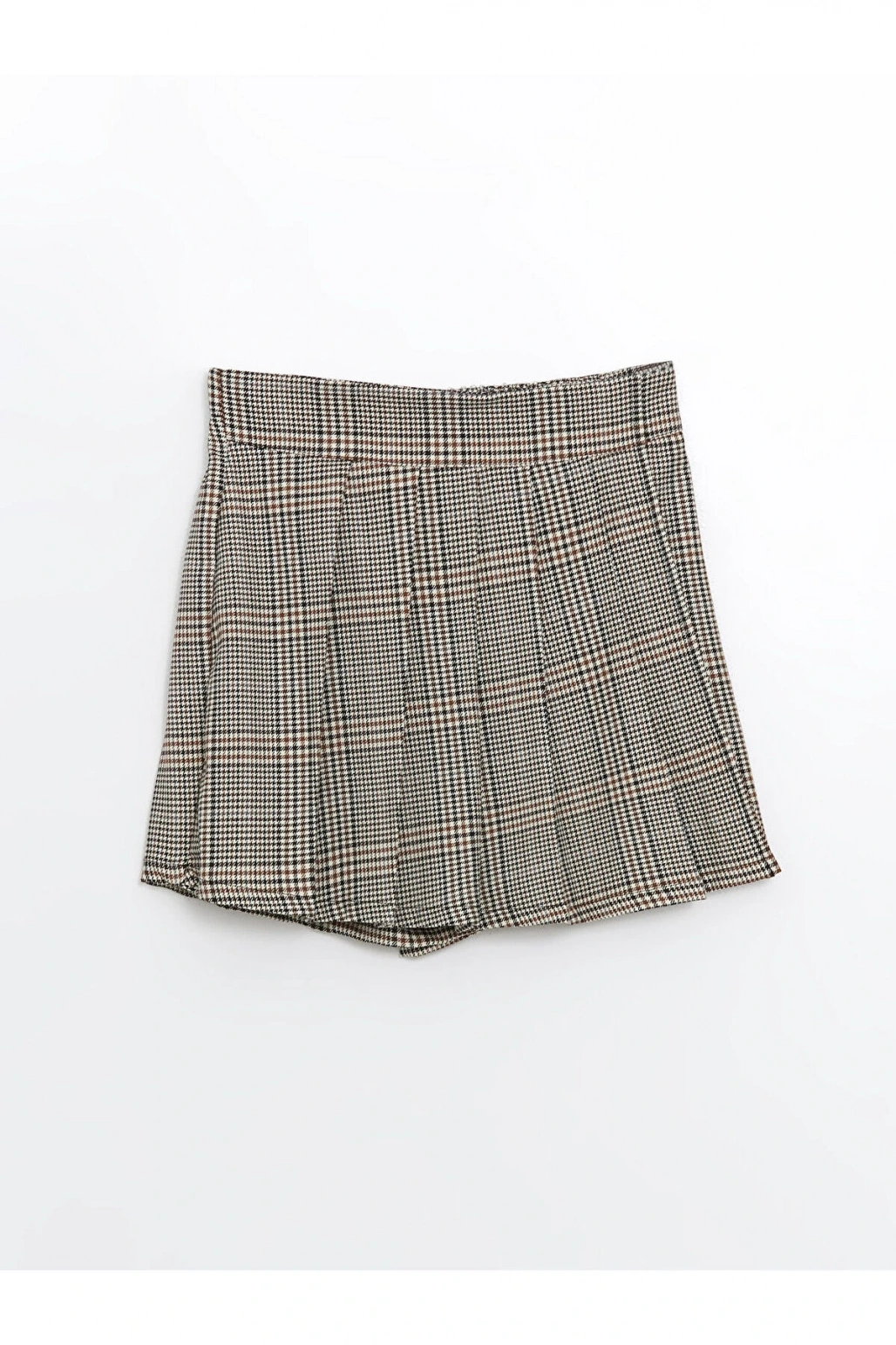 Lcw Beli Lastikli Kazayağı Desenli Kız Çocuk Şort Etek