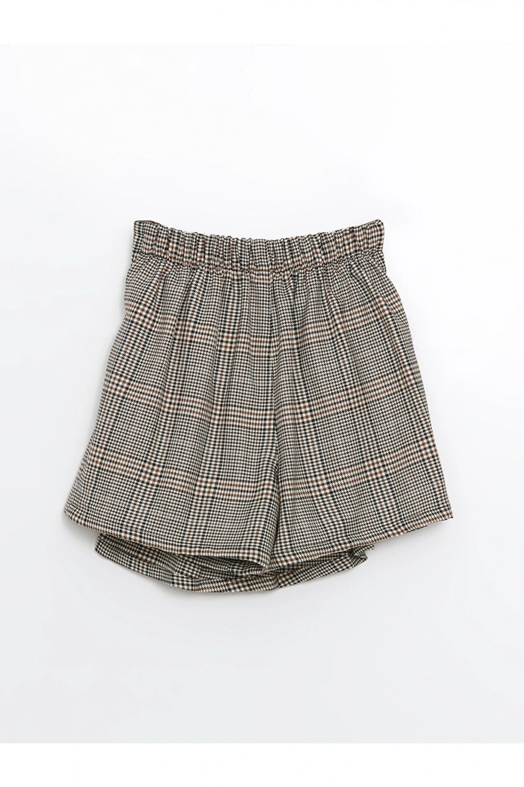 Lcw Beli Lastikli Kazayağı Desenli Kız Çocuk Şort Etek