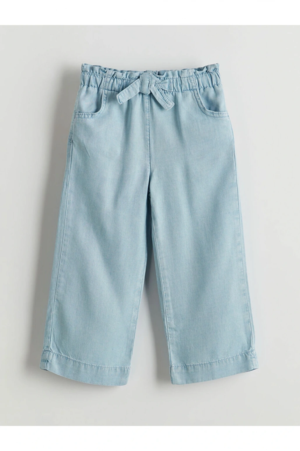 LCW Beli Lastikli Rahat Kız Çocuk Jean Pantolon