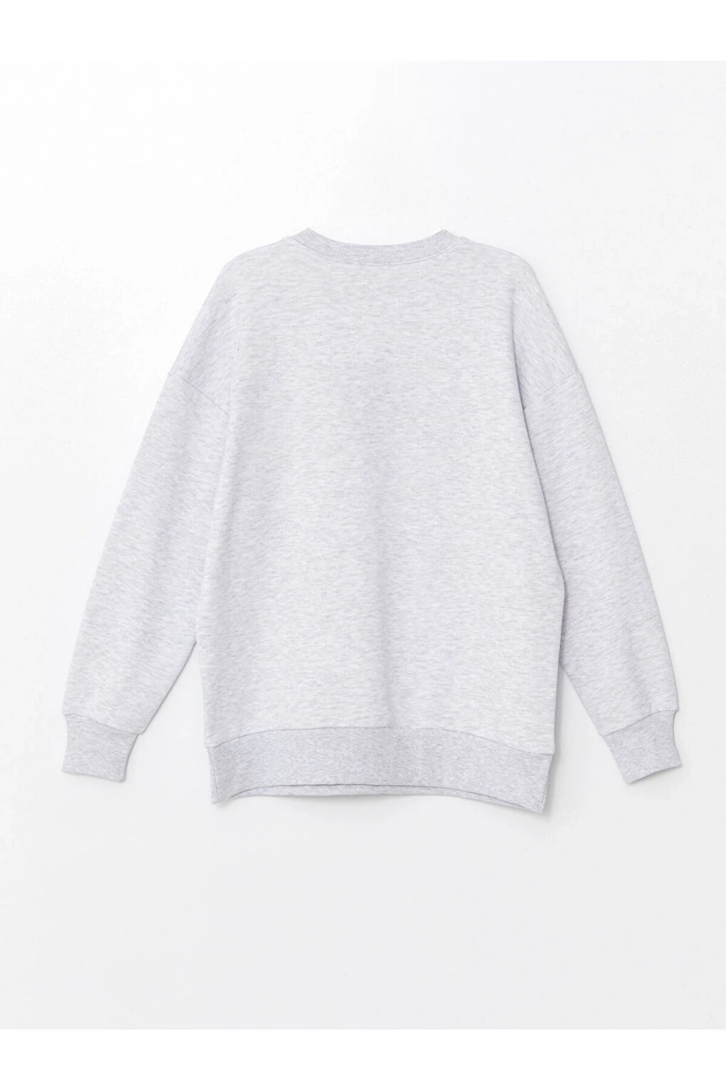 LCW Bisiklet Yaka Baskılı Oversize Kadın Sweatshirt