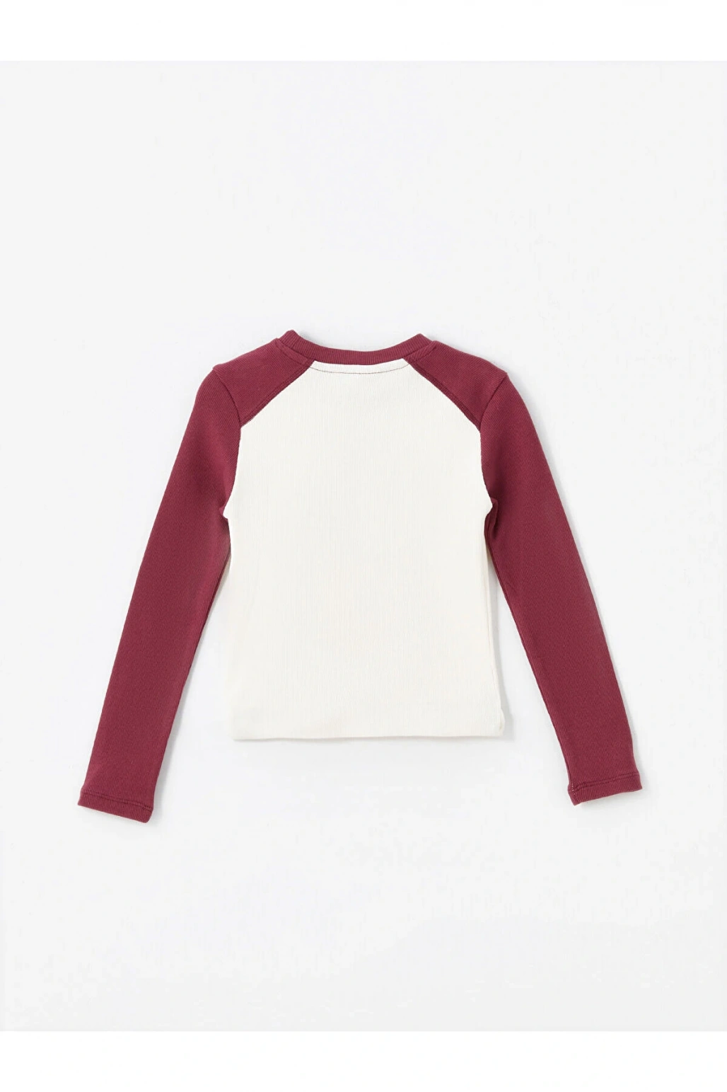 LCW Bisiklet Yaka Baskılı Uzun Kollu Kız Çocuk Tişört