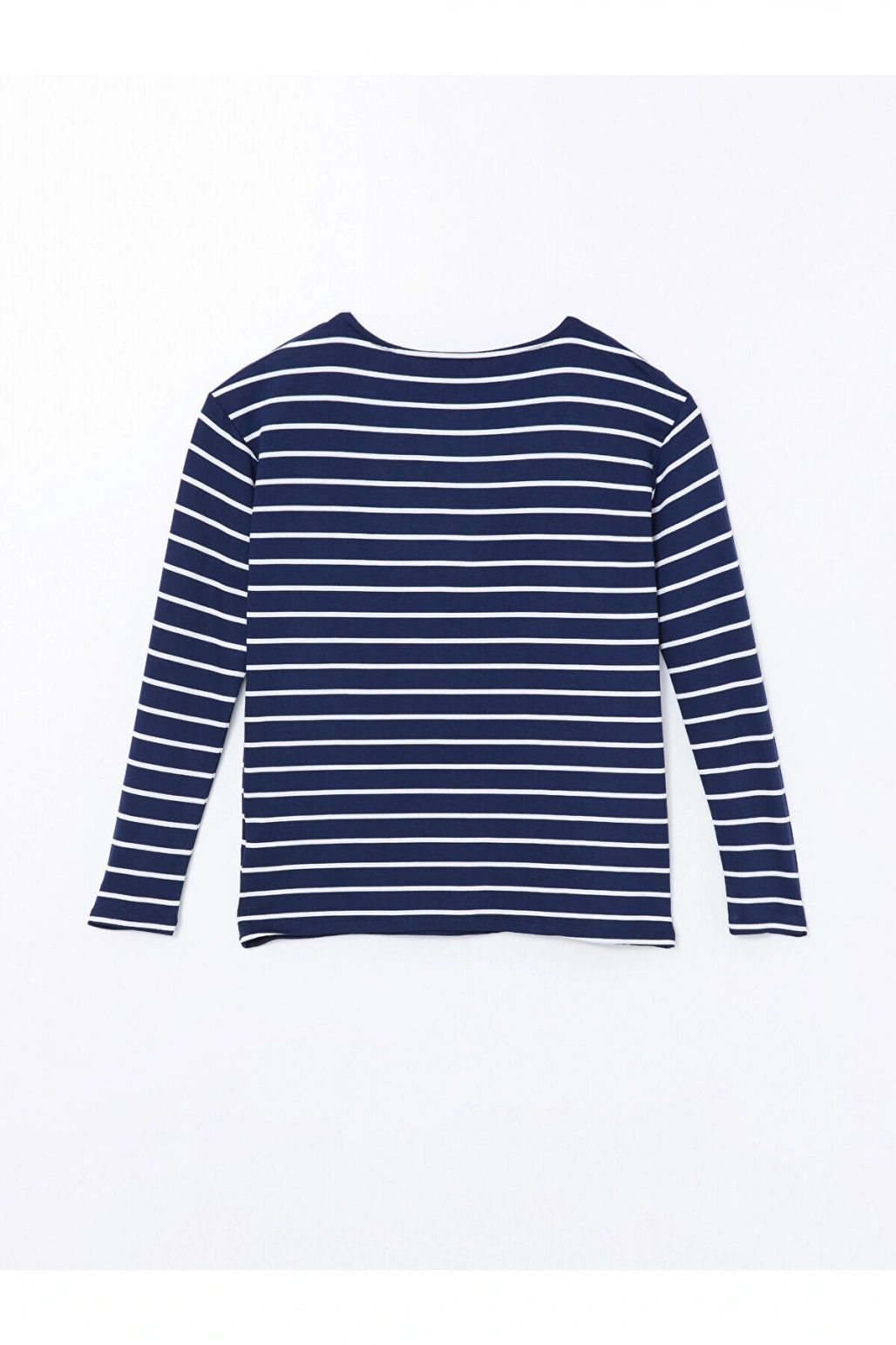 LCW Bisiklet Yaka Çizgili Kadın Tişört