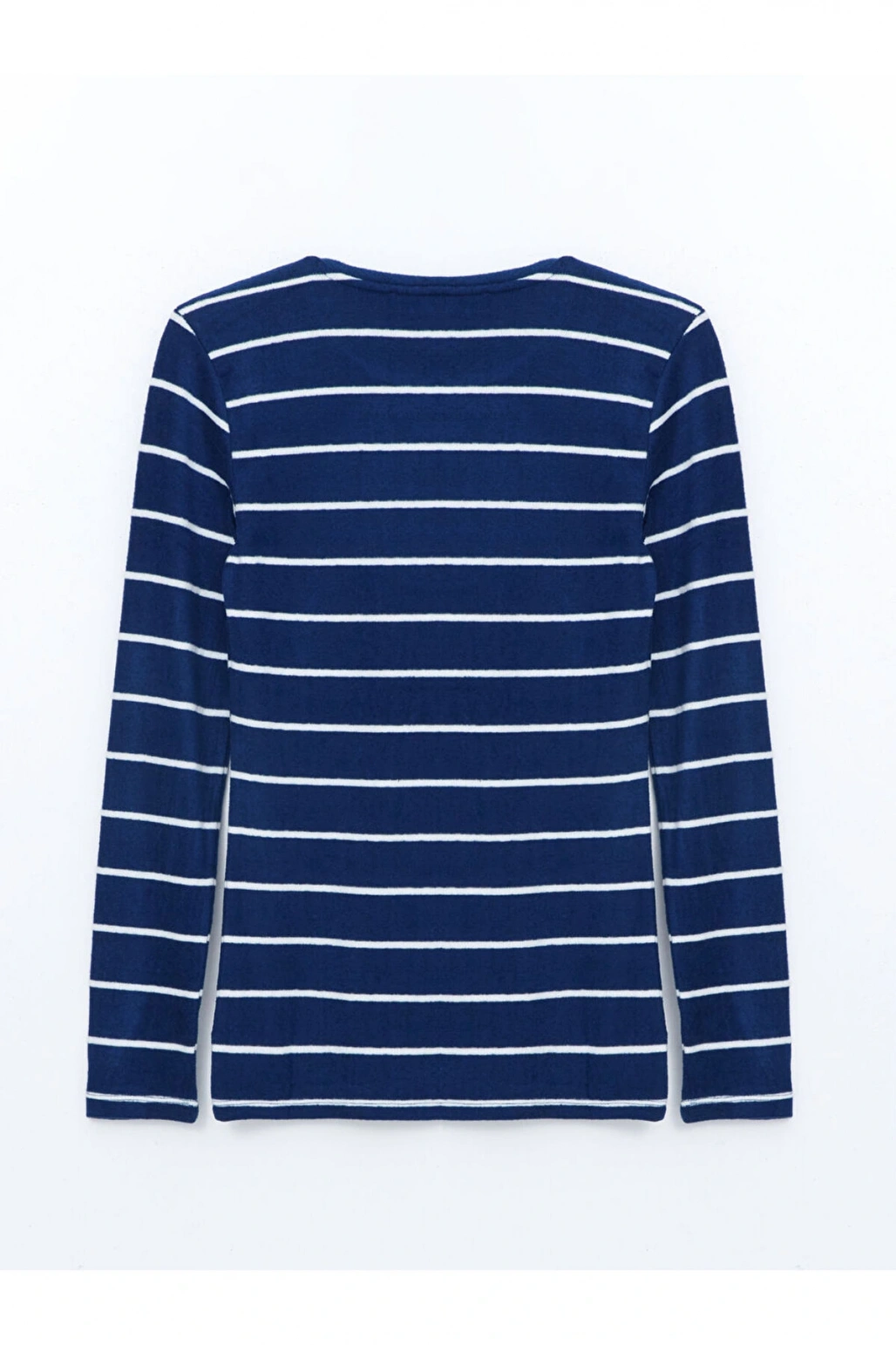 LCW Bisiklet Yaka Çizgili Kadın Tişört