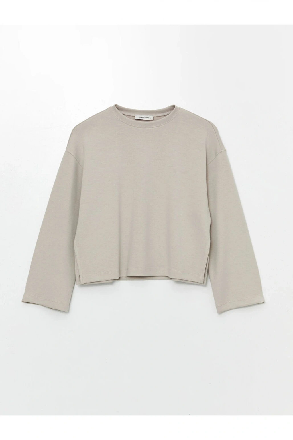 LCW Bisiklet Yaka Düz Oversize Kadın Sweatshirt