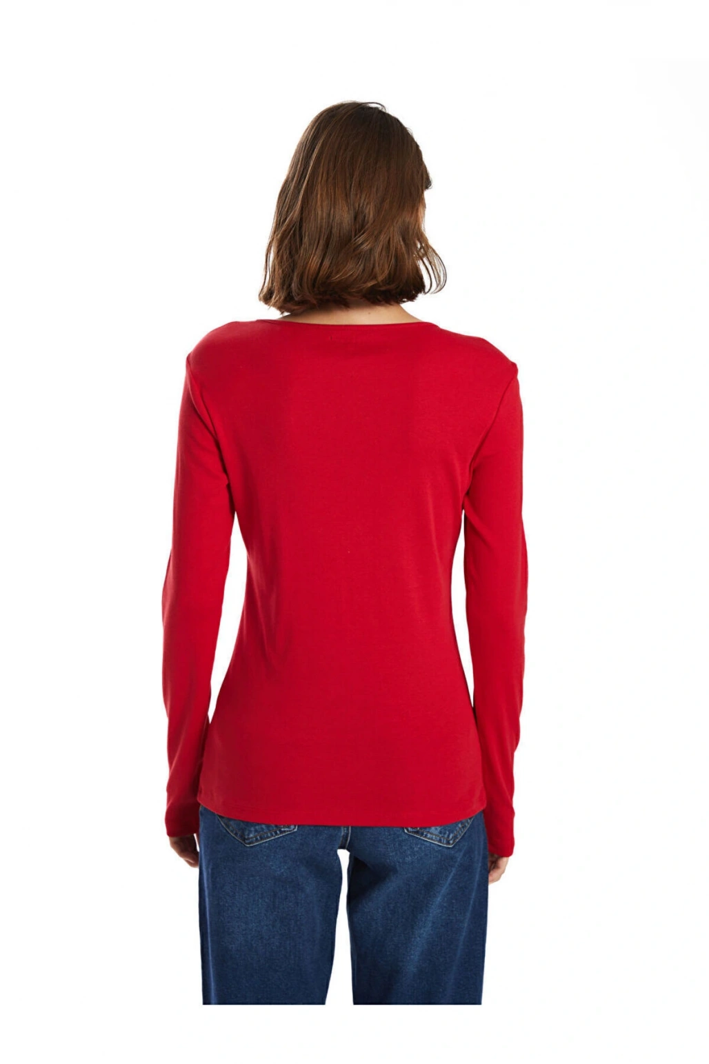 LCW Bisiklet Yaka Düz Uzun Kollu Kadın Body