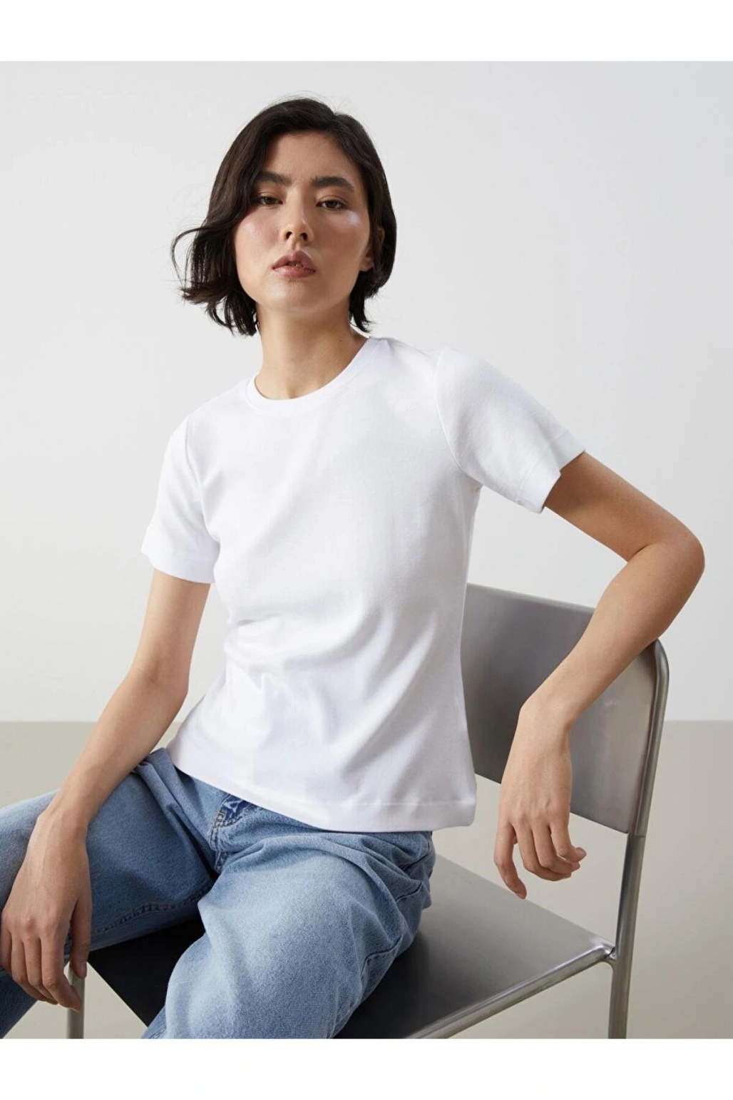 LCW Bisiklet Yaka Kadın Tişört