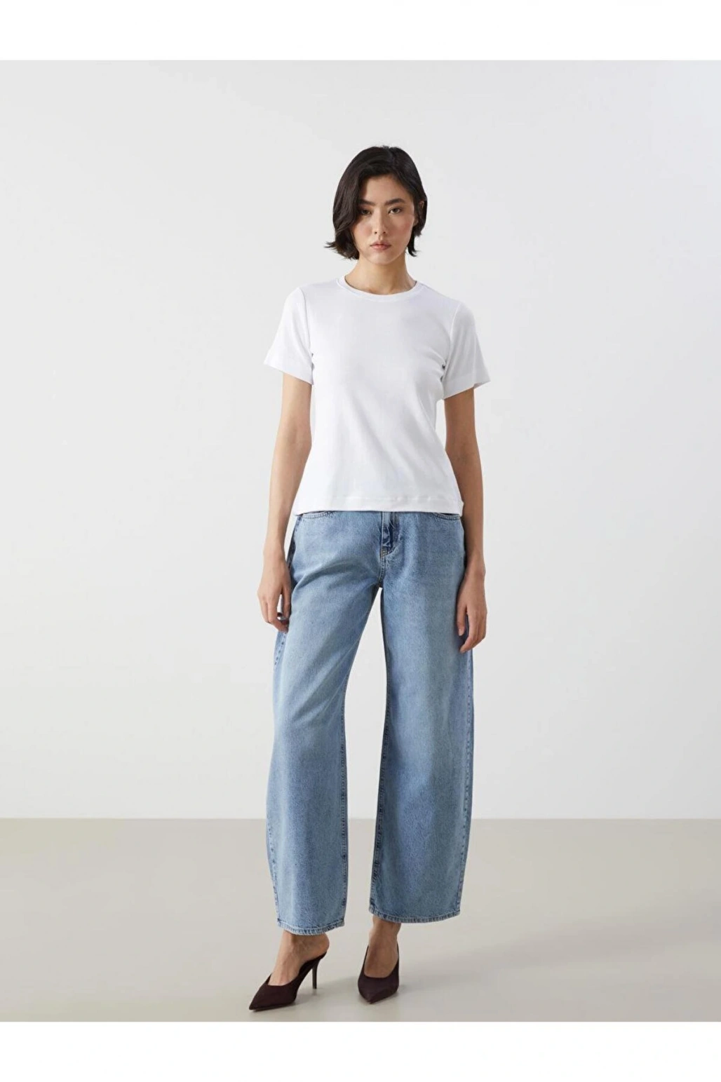 LCW Bisiklet Yaka Kadın Tişört