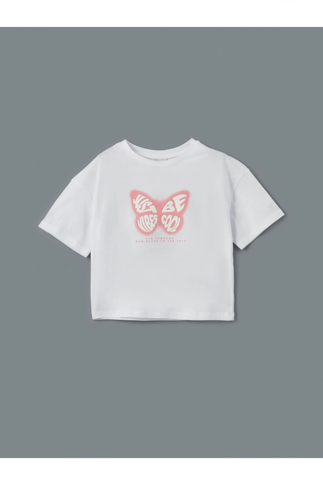 LCW Kids Yeşil Bisiklet Yaka Kız Çocuk Crop Tişört 2li