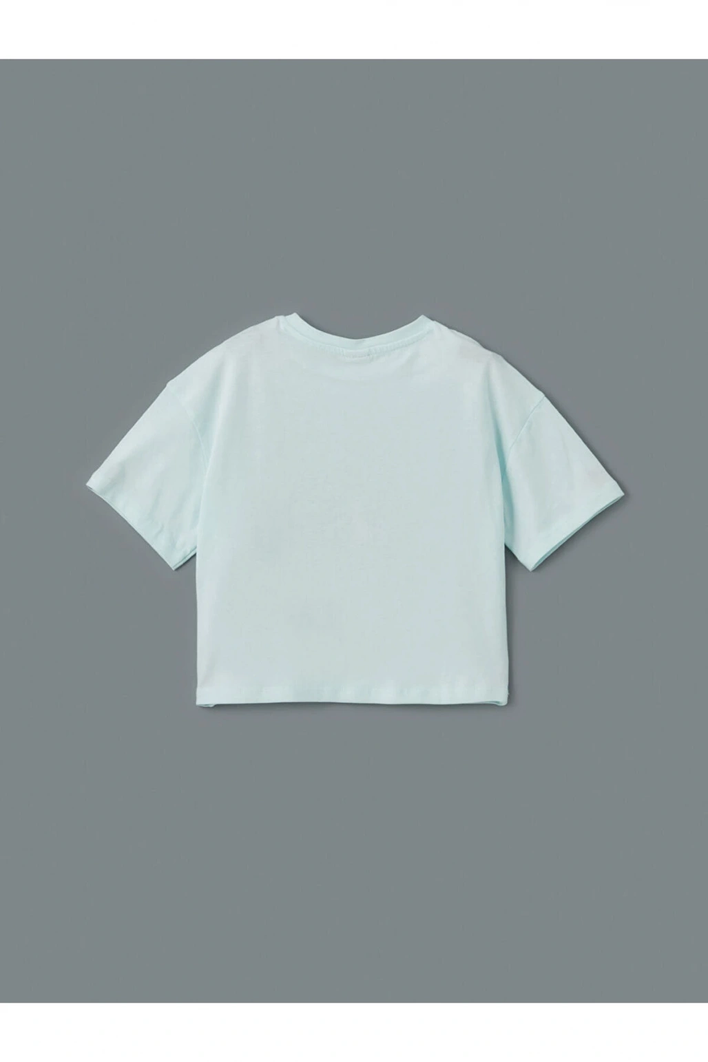 LCW Kids Yeşil Bisiklet Yaka Kız Çocuk Crop Tişört 2li