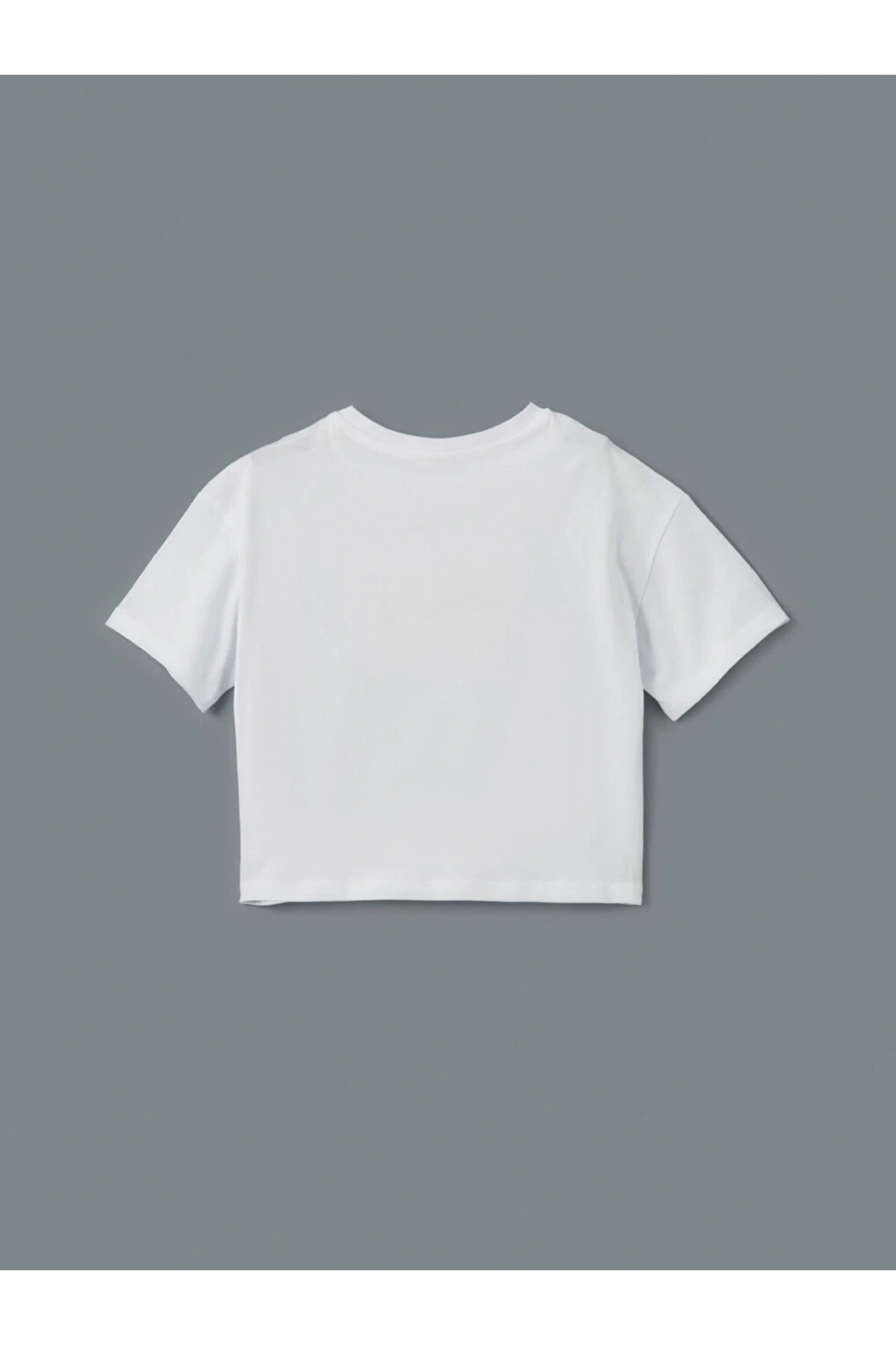 LCW Kids Yeşil Bisiklet Yaka Kız Çocuk Crop Tişört 2li